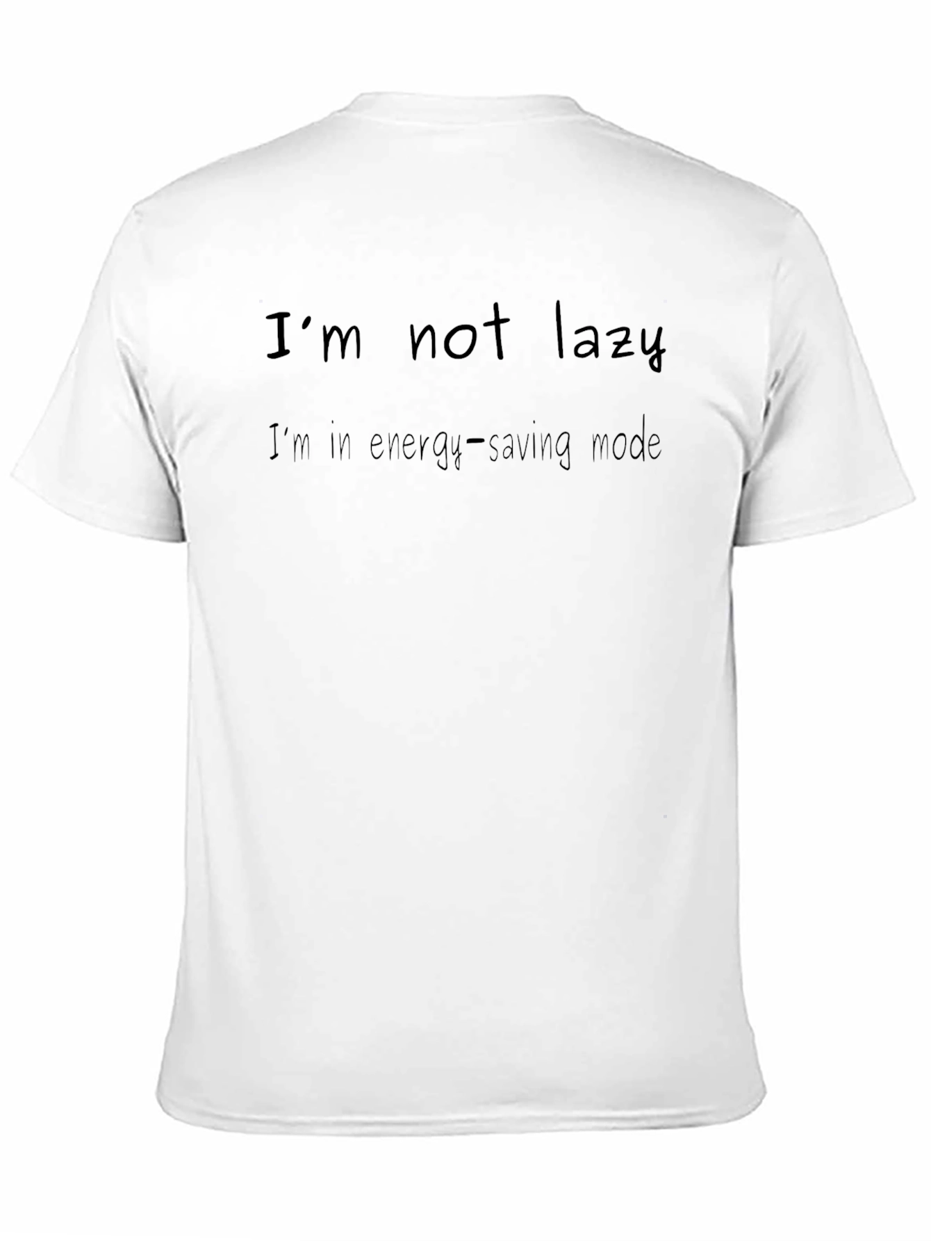 Black Men's 'I'm Not Lazy' Graphic T-Shirt - Black view 11
