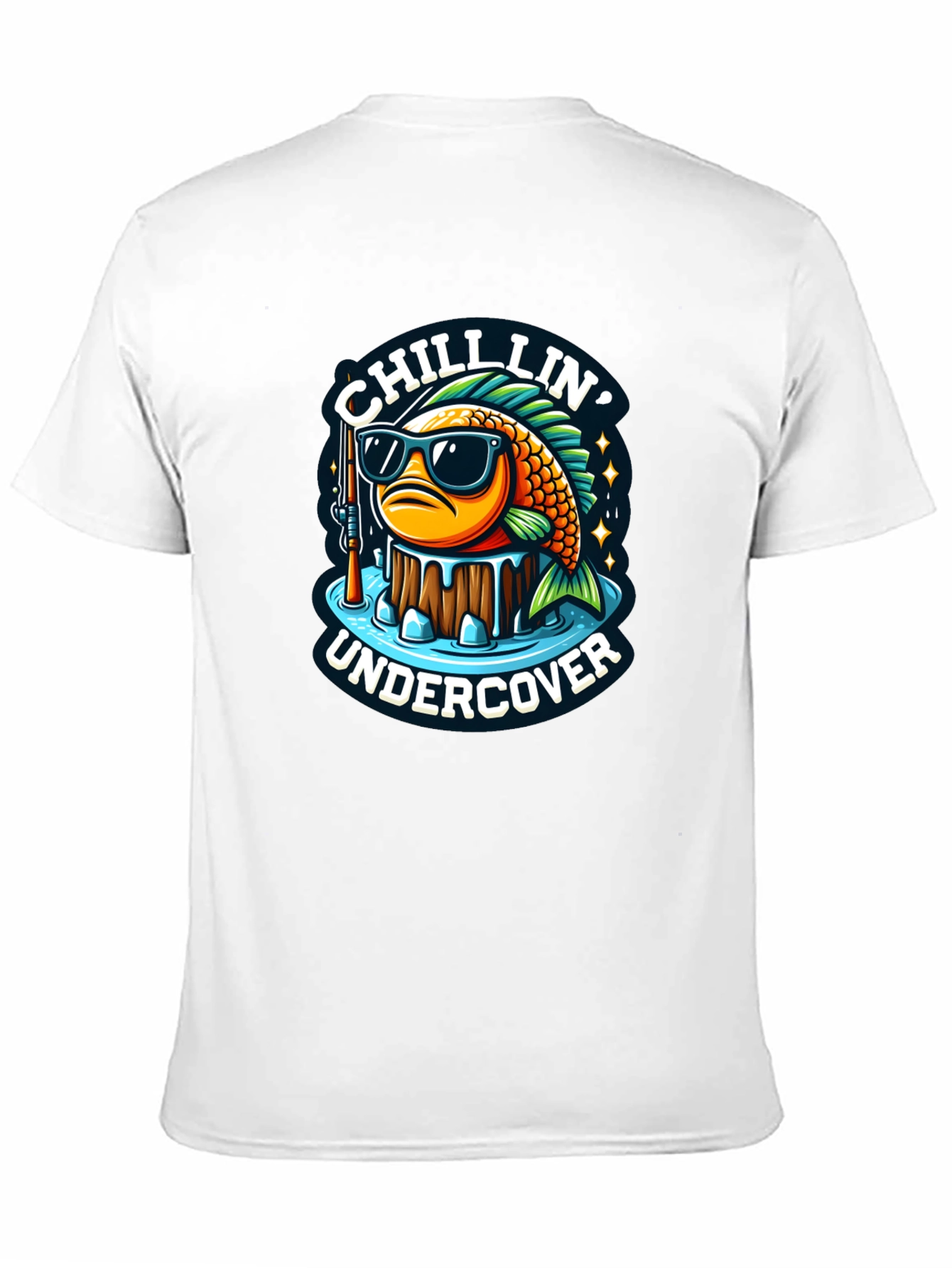 Black Chillin' Undercover Fish Graphic Tee view 11