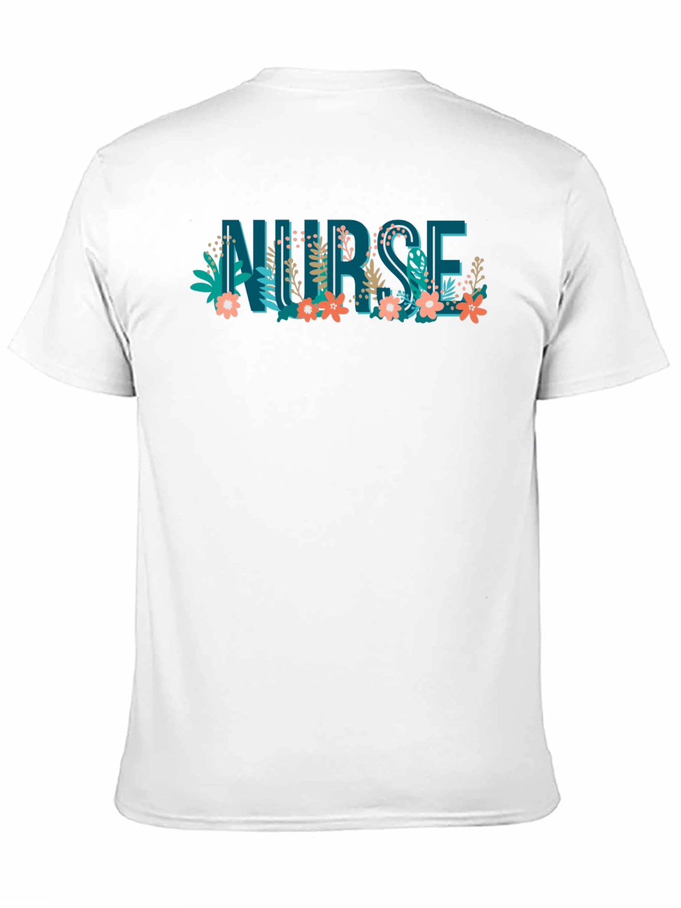 Black Floral Nurse Graphic T-Shirt - Comfort and Style view 11