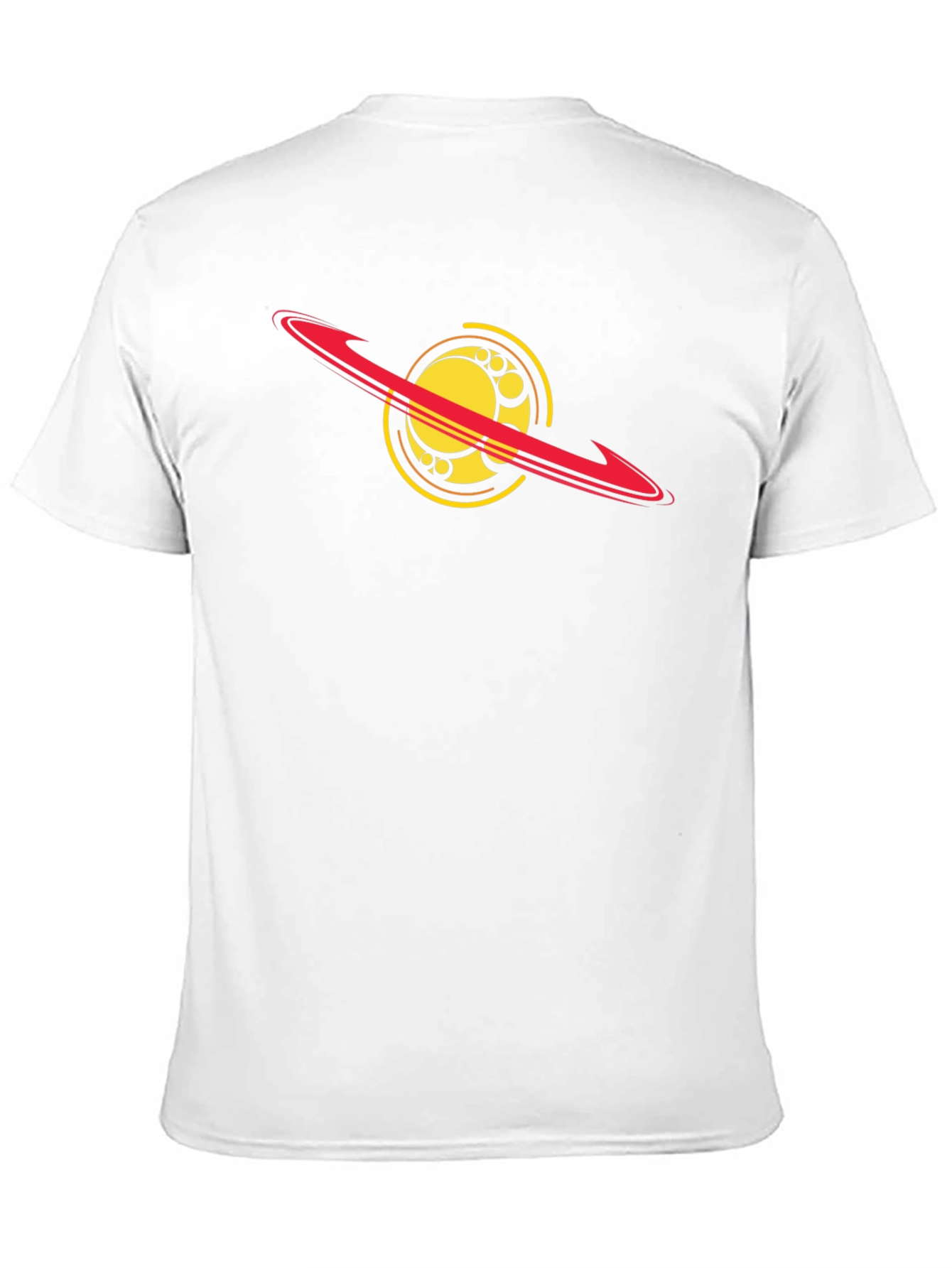 Black Cosmic Saturn Graphic Tee - Black Cotton Blend view 11