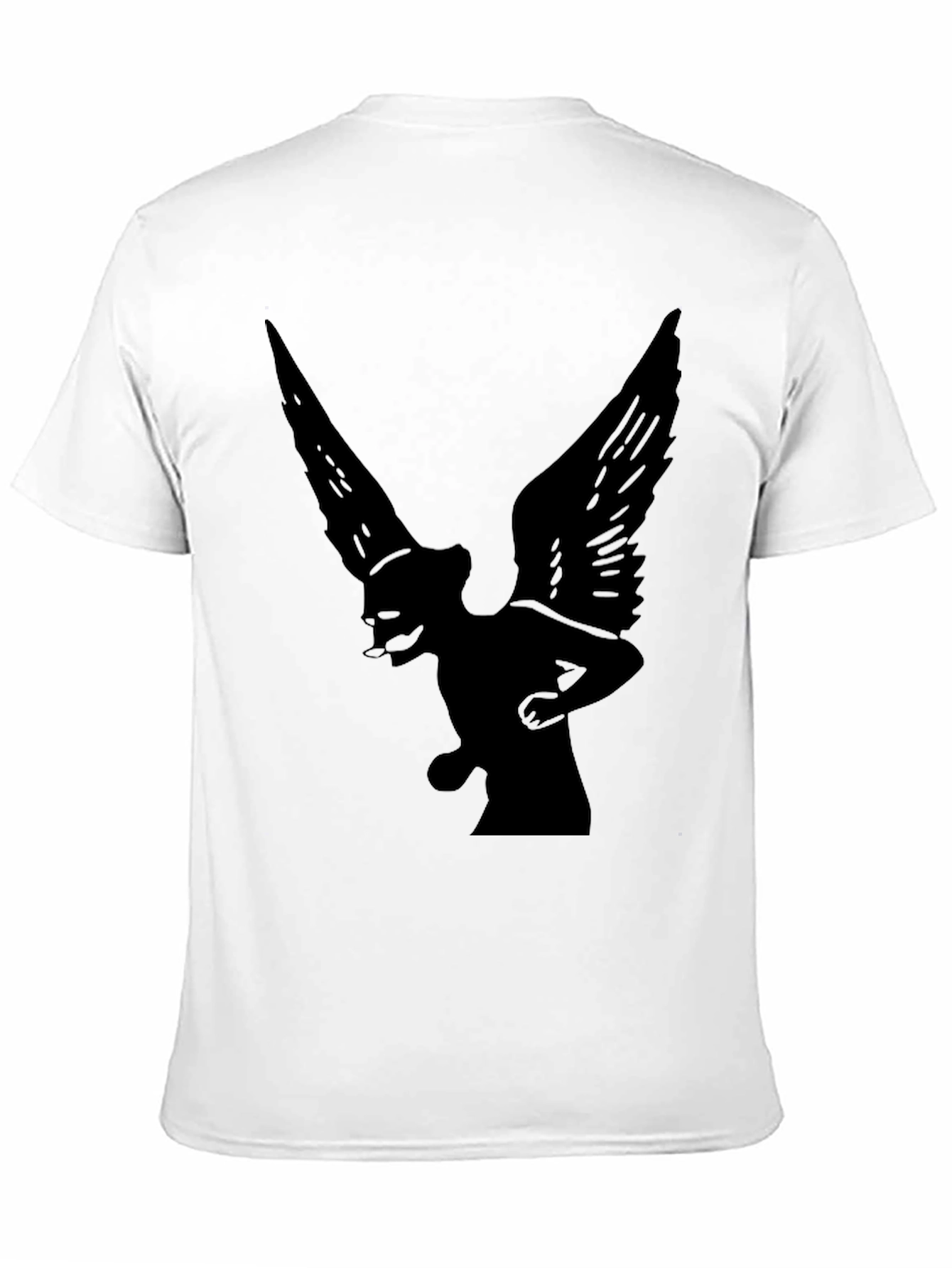 Black Angel Winged T-Shirt - Black Graphic Tee view 11