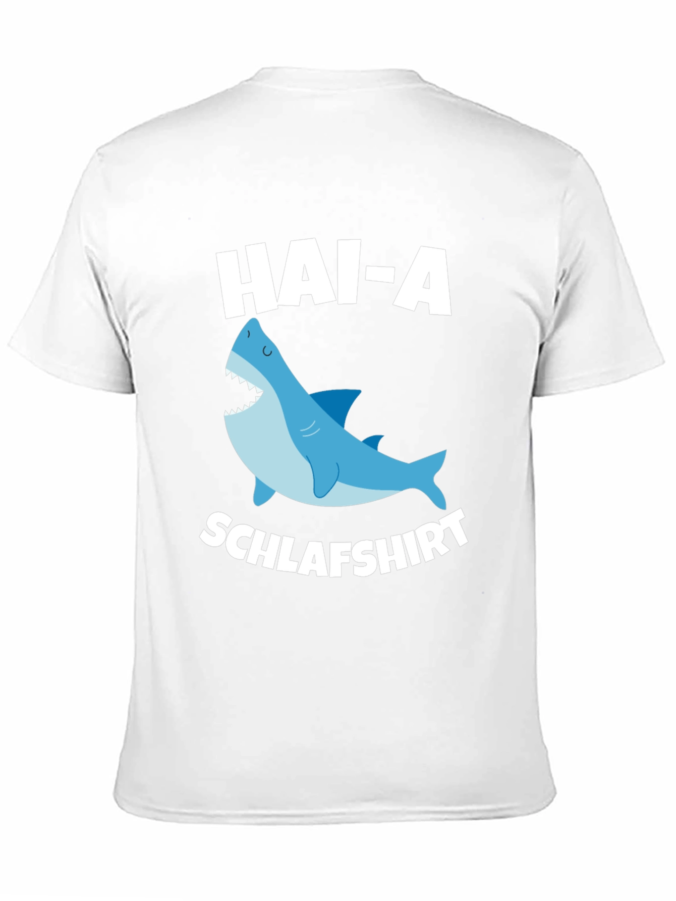 Black Funny Shark T-Shirt - Hai-A Schlafshirt view 11