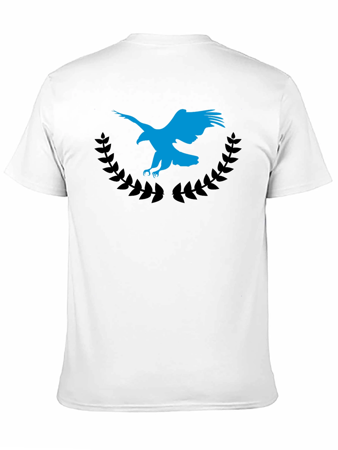 Black Eagle Crest Graphic Tee - Soft Black Cotton Blend view 11