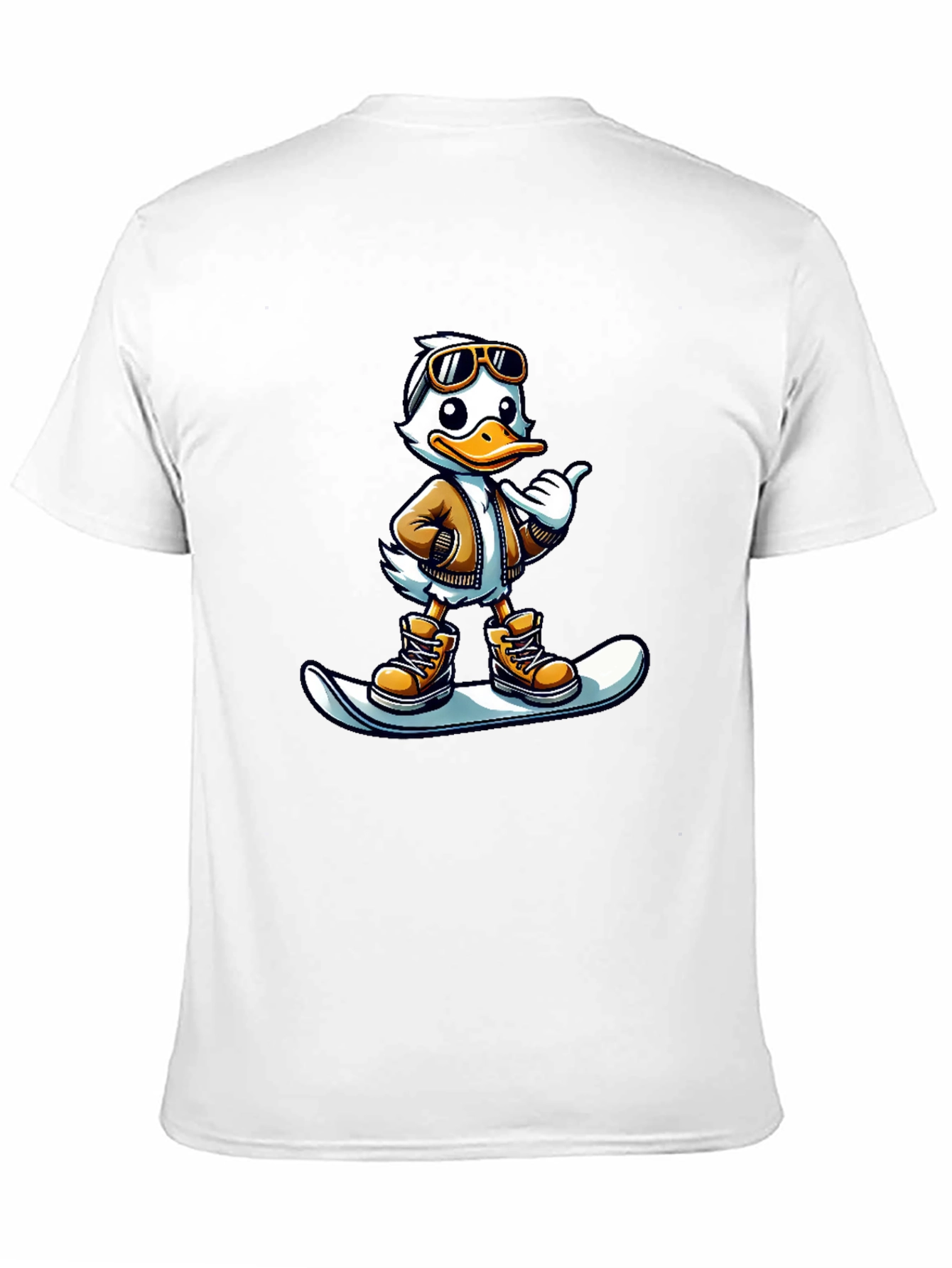 Black Cool Duck Snowboarder Black T-Shirt view 11