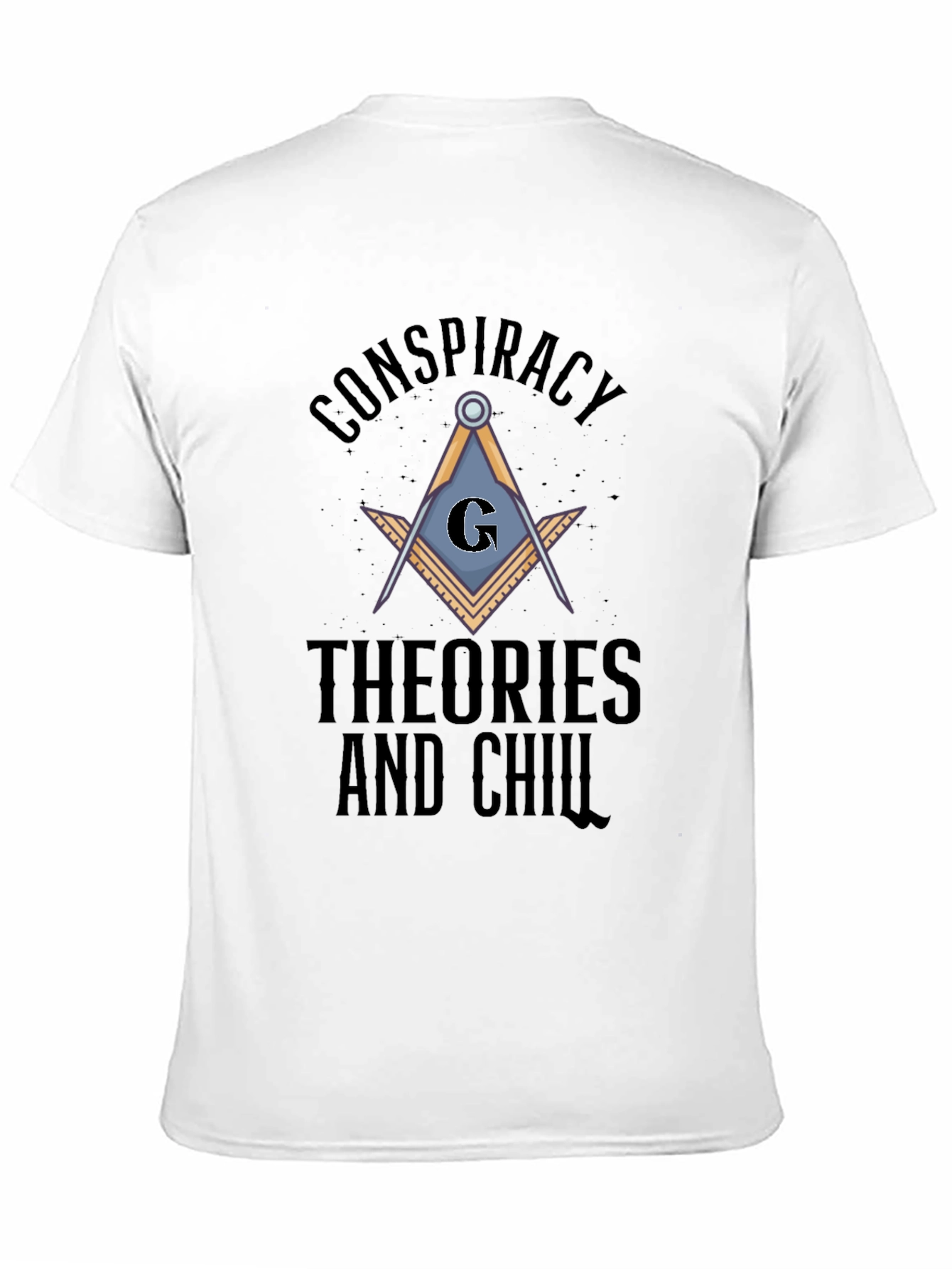 Black Conspiracy Theories and Chill Graphic T-Shirt view 11