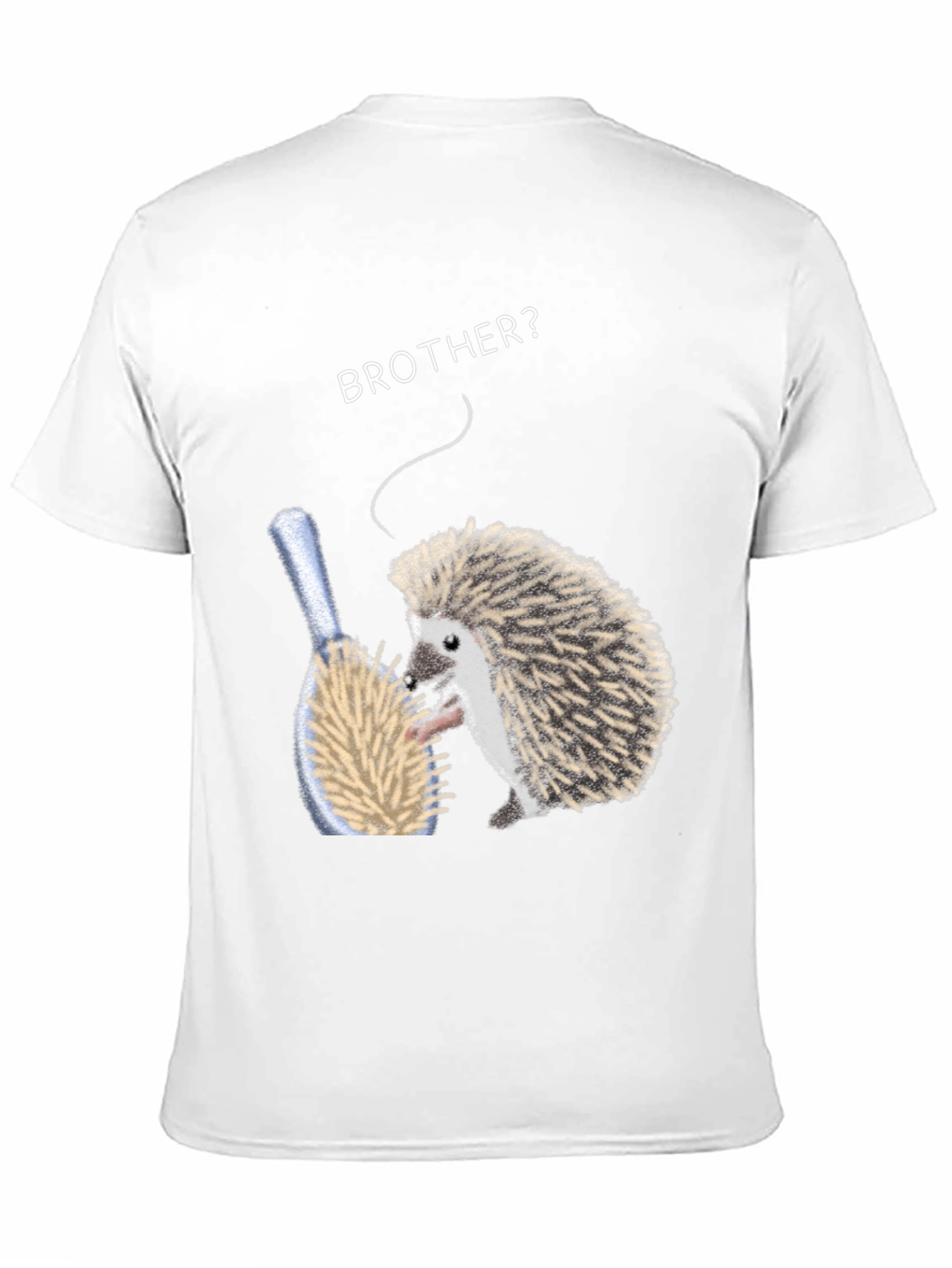 Black Brother Hedgehog Graphic Tee - Quirky Animal Shirt view 11