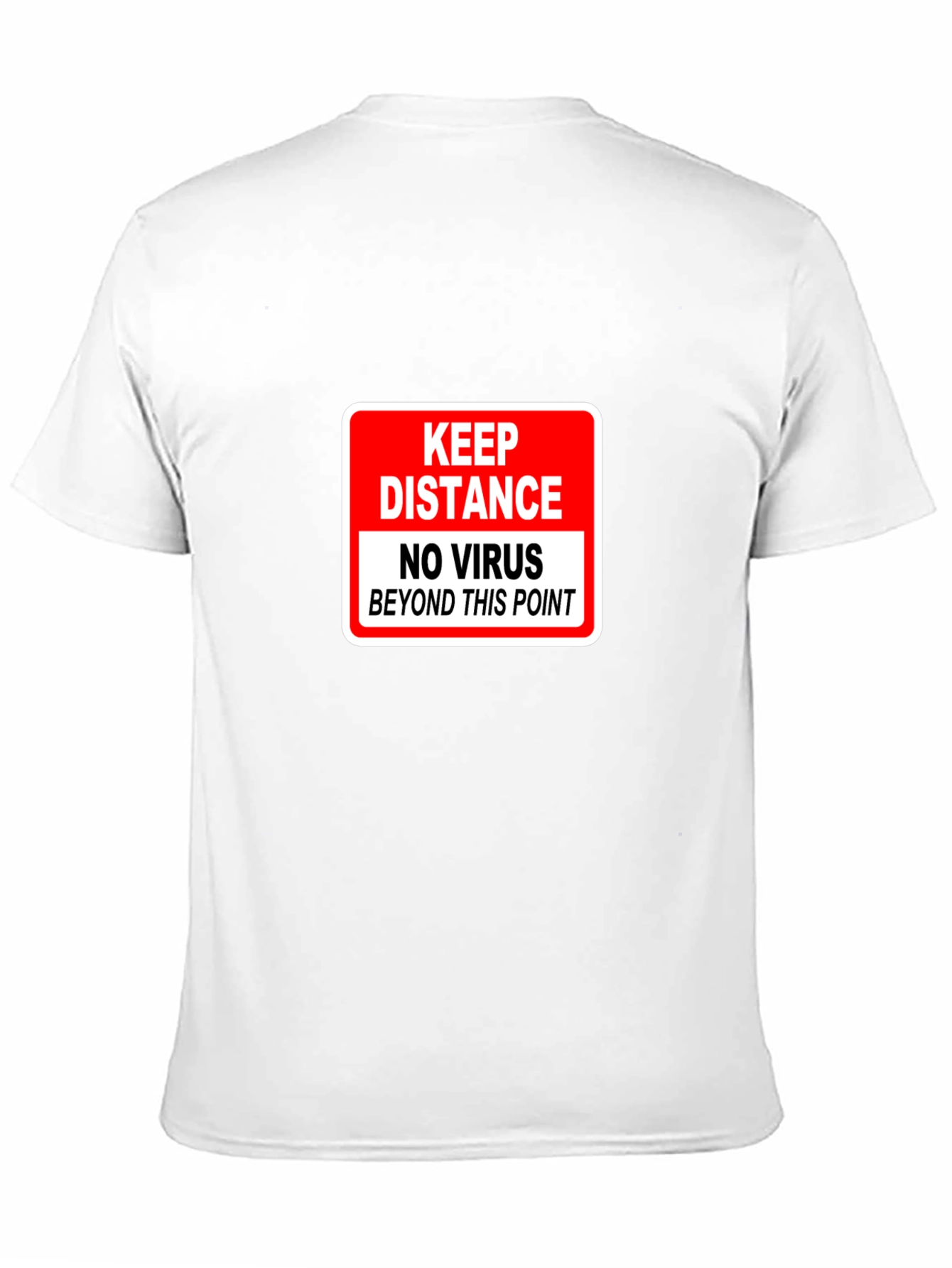 Black Keep Distance Virus-Free Black Graphic Tee view 11