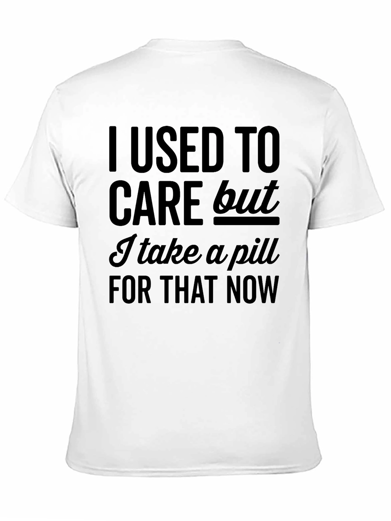 Black I Used To Care Funny Graphic Tee view 11