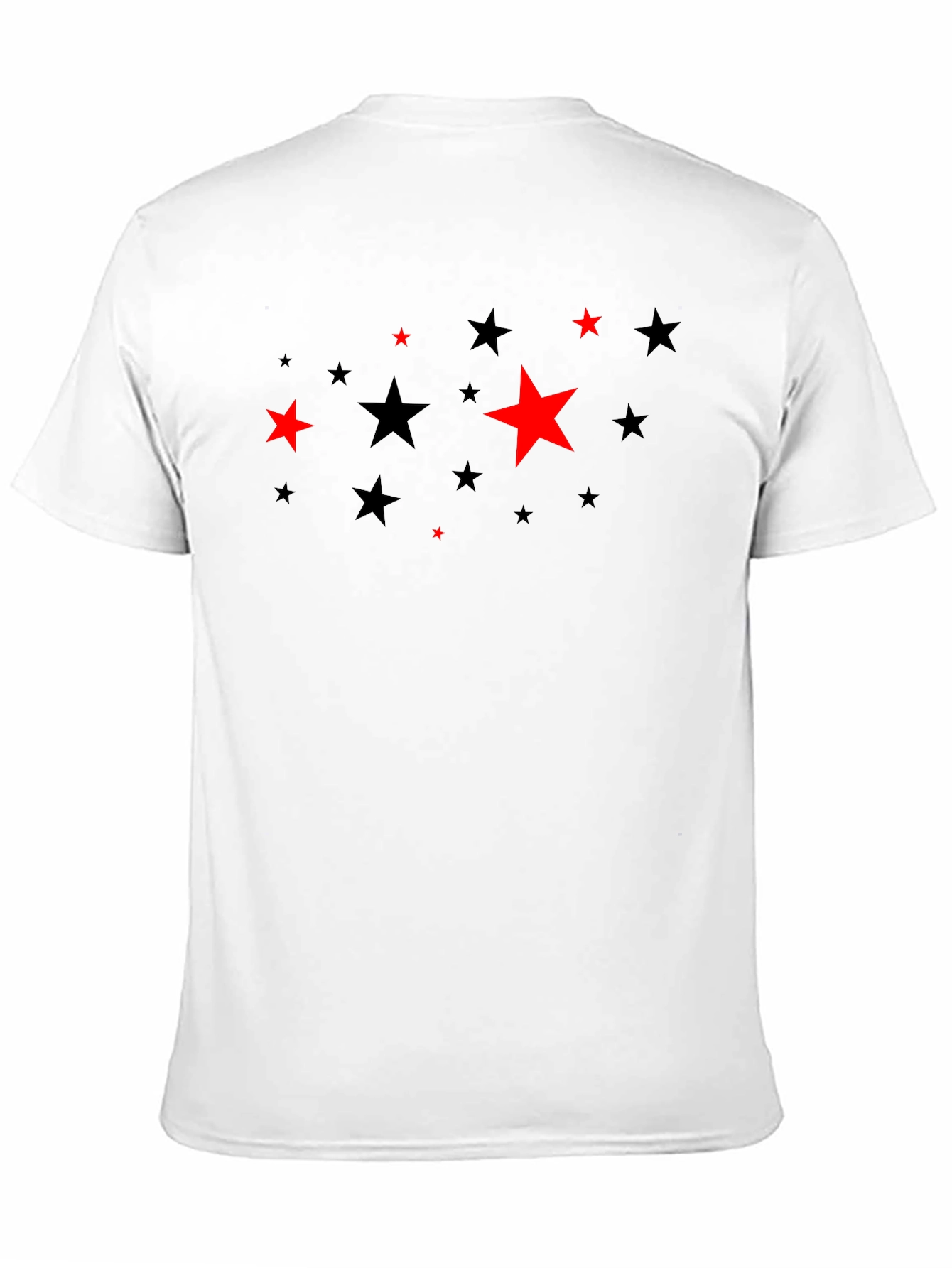 Black Starry Night Black Tee - Unique Graphic Print view 11