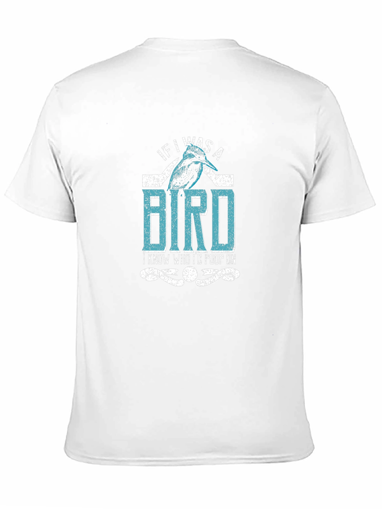 Black Funny Bird T-Shirt - If I Was A Bird Graphic Tee view 11