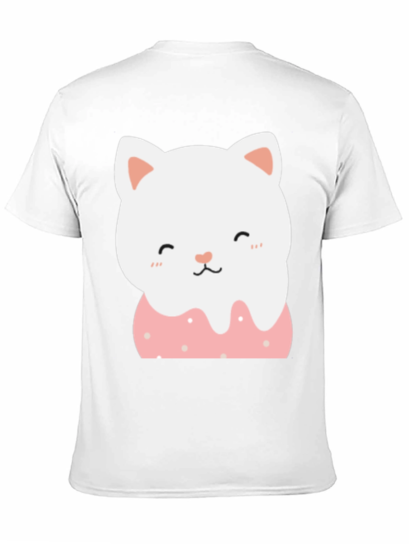 Black Cute Cat Donut T-Shirt - Black view 11