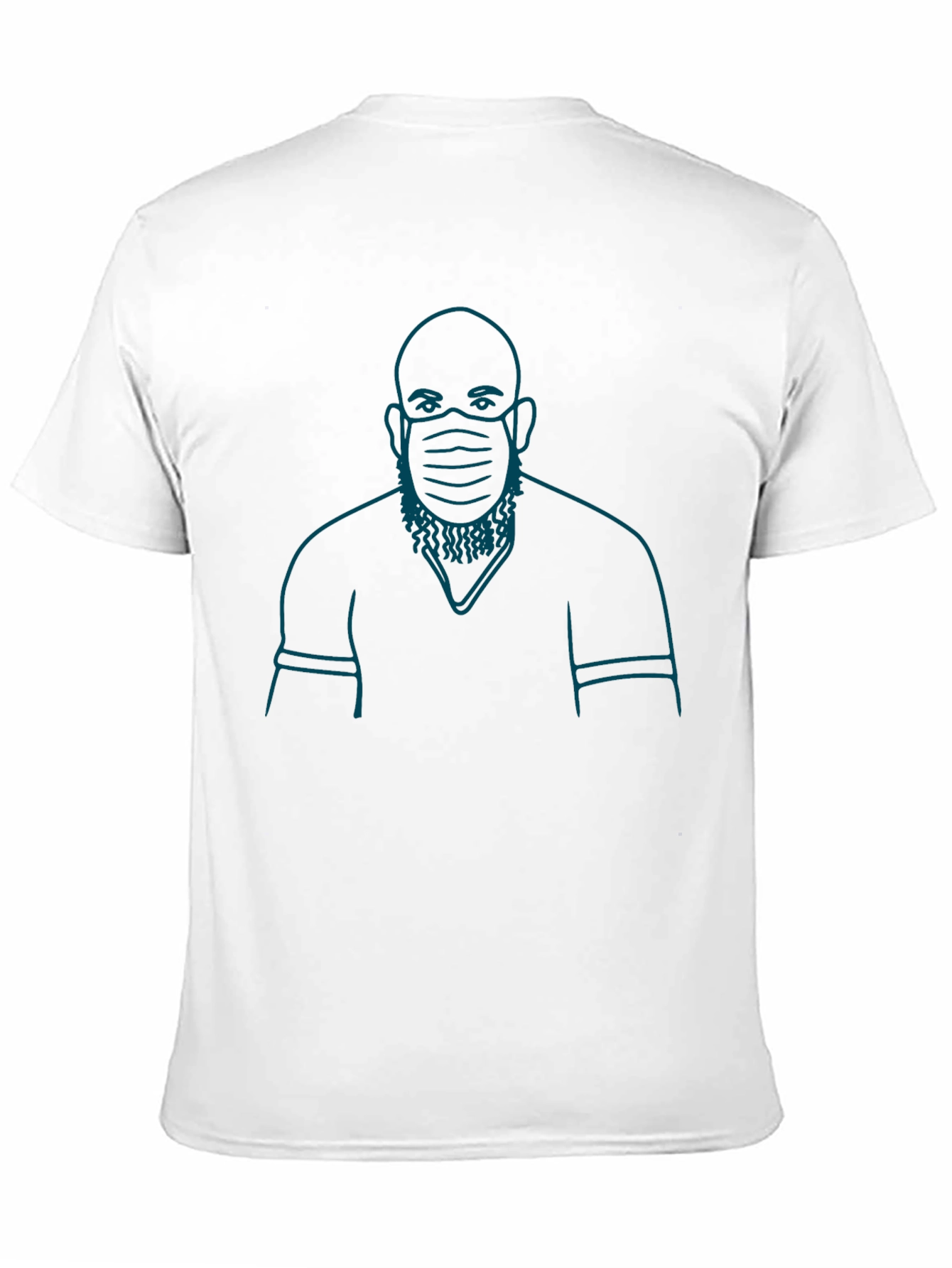 Black Masked Man Graphic T-Shirt - Black view 11