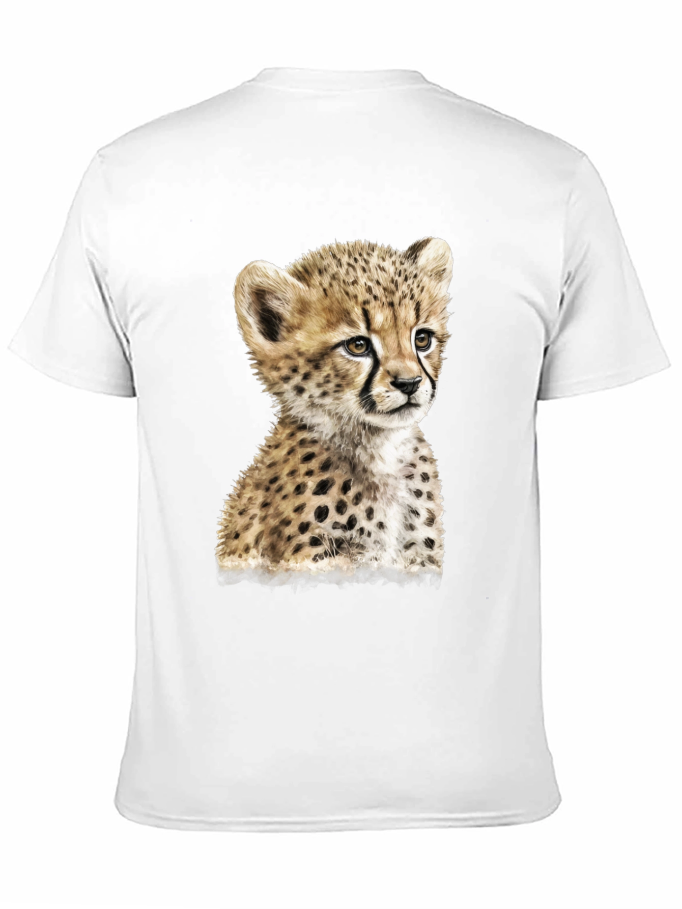Black Cheetah Cub Graphic Black T-Shirt view 11