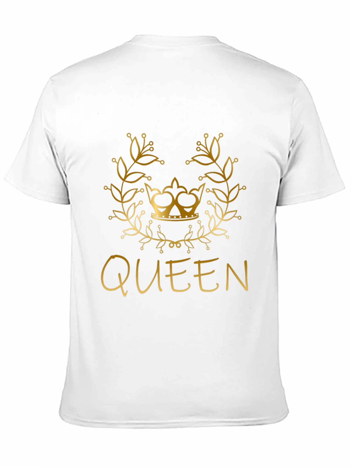 Black Queen Graphic Tee - Gold Crown on Black Shirt view 11