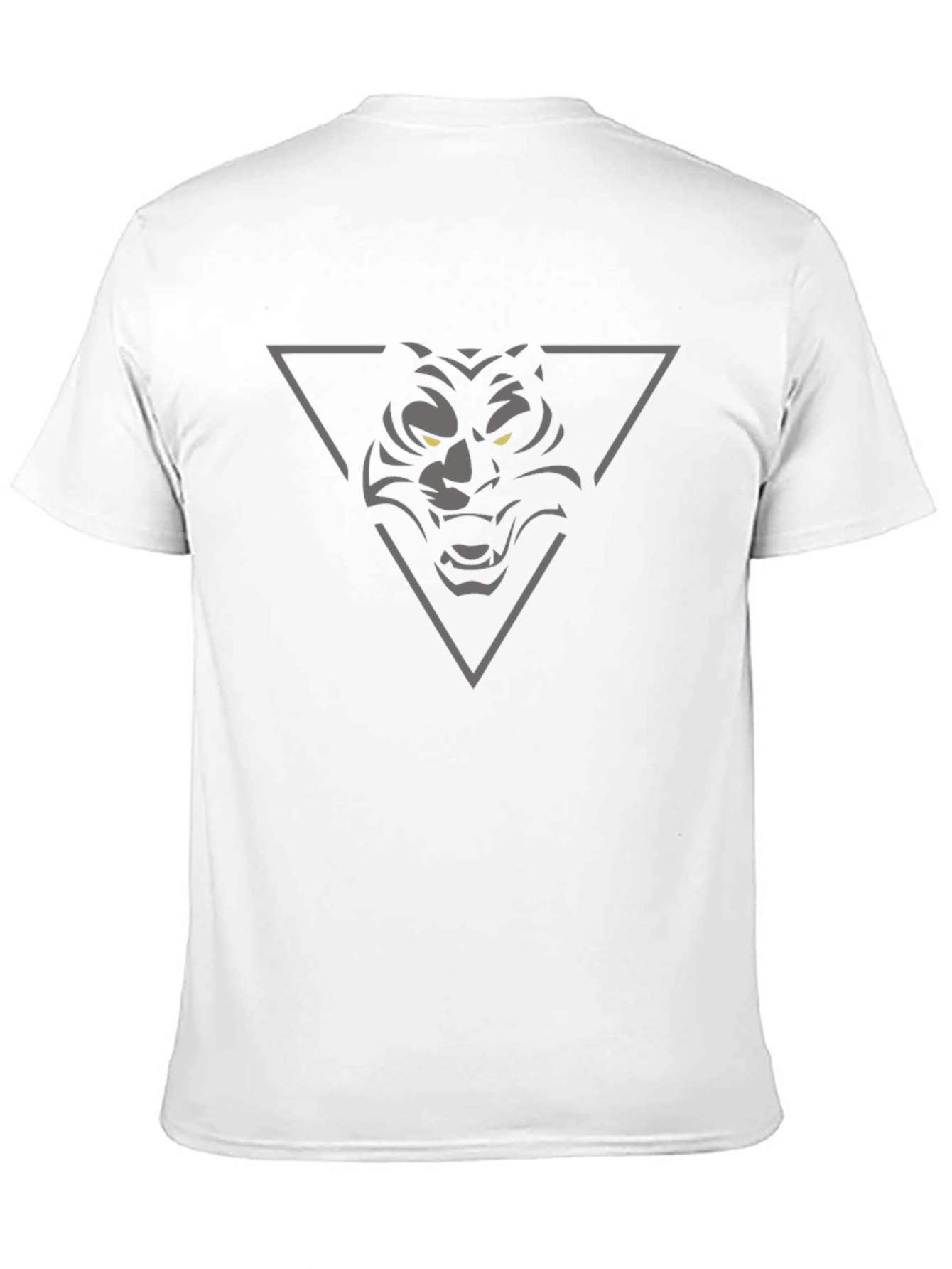 Black Tiger Triangle Graphic Tee - Men's Black T-Shirt view 11