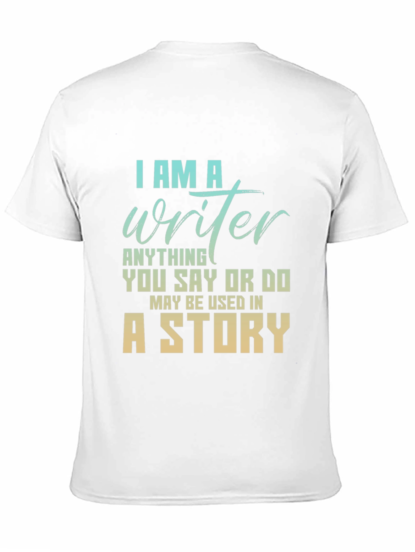 Black I Am A Writer T-Shirt - Story Inspiration Tee view 11
