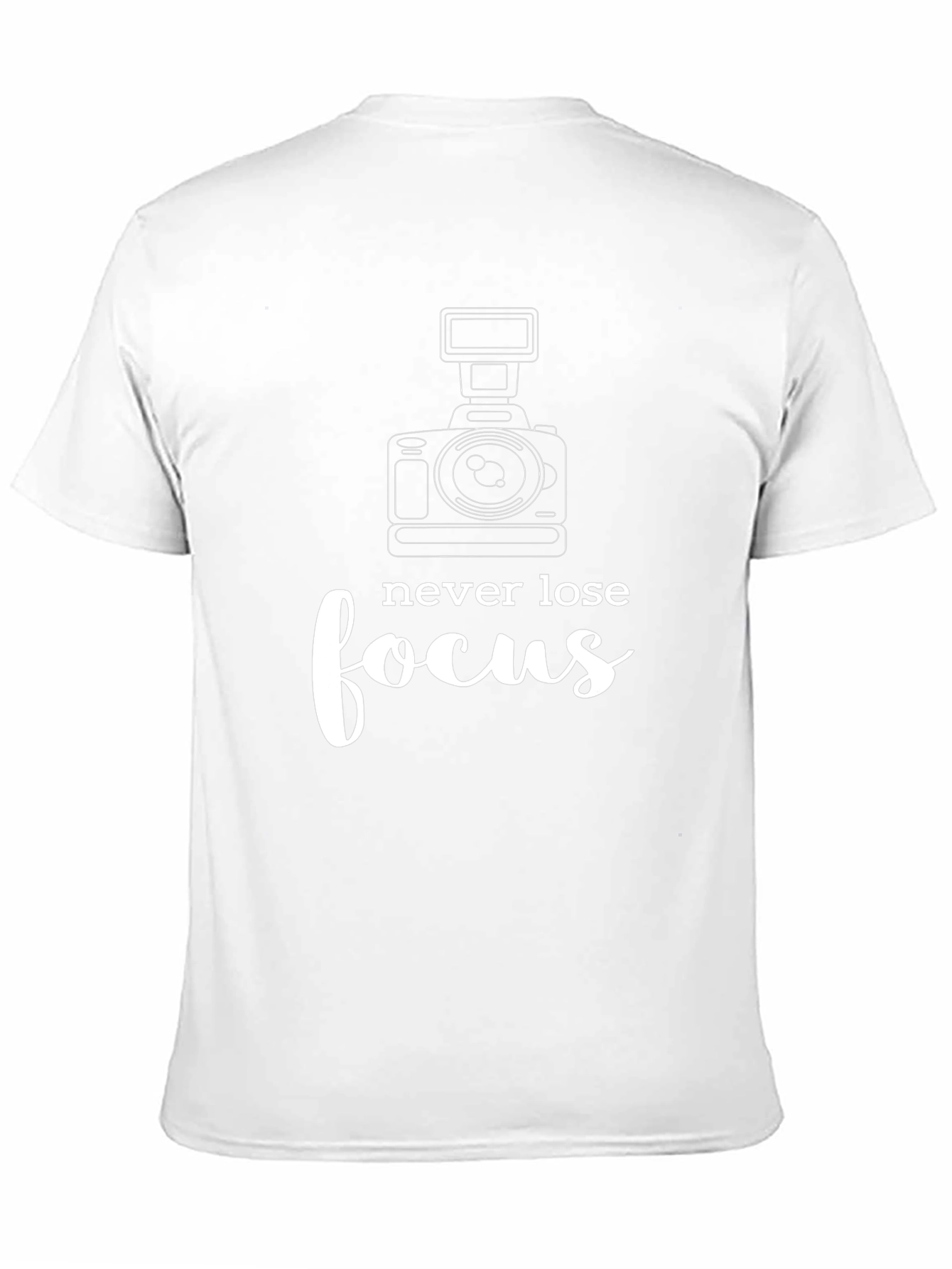 Black Never Lose Focus Camera Graphic Tee view 11