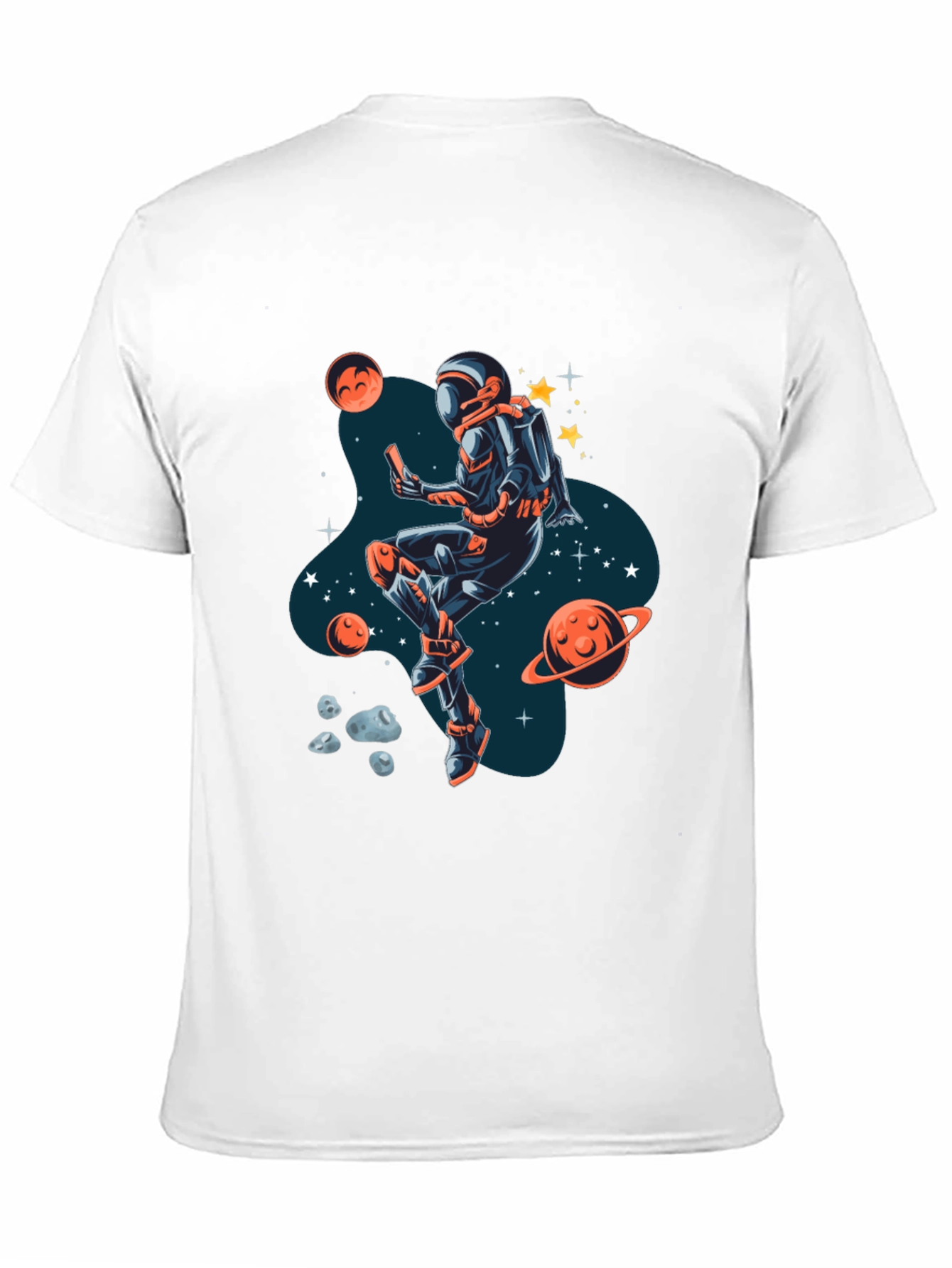 Black Astronaut in Space T-Shirt view 11