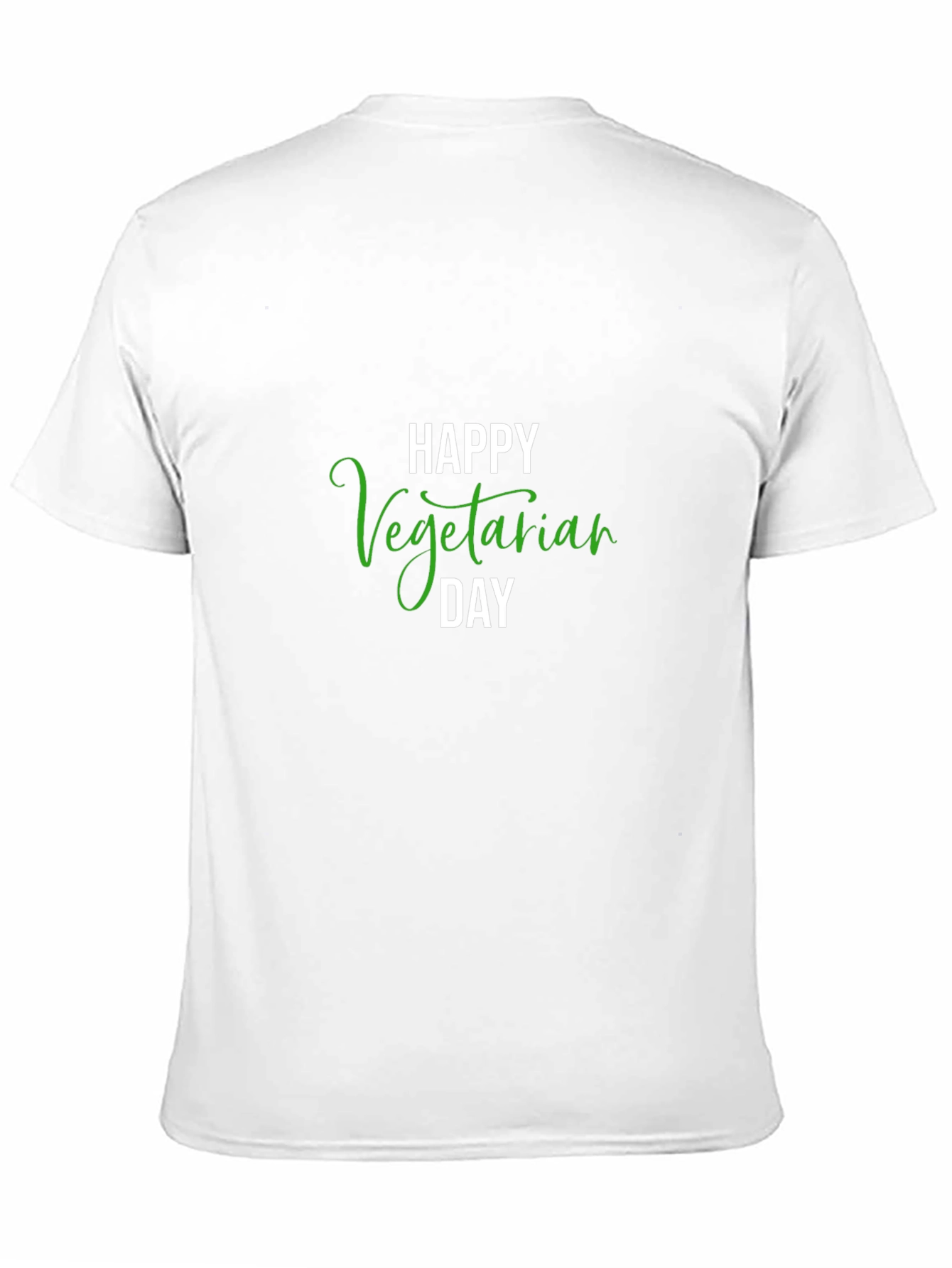 Black Happy Vegetarian Day Black T-Shirt view 11