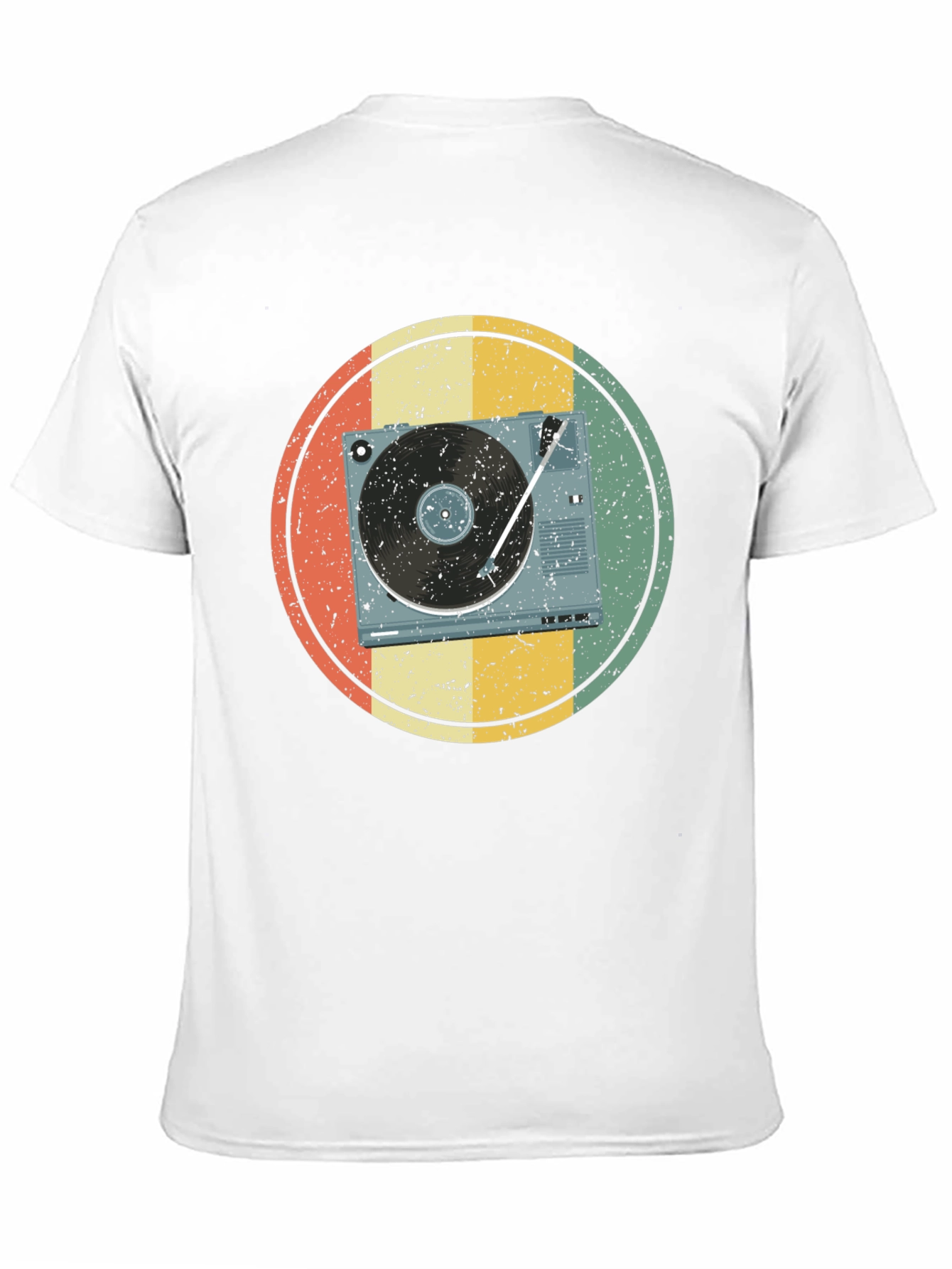 Black Retro Turntable Graphic T-Shirt view 11