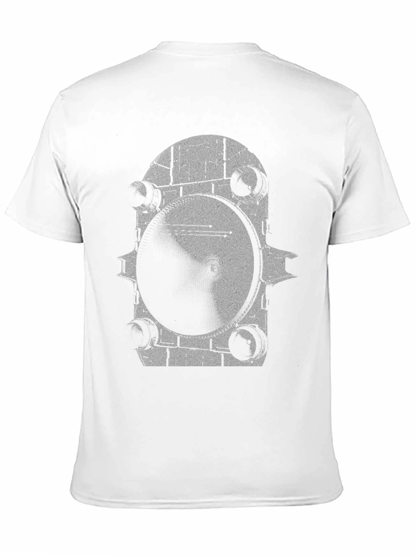 Black Monochrome Gear Graphic Tee - Modern & Edgy view 11