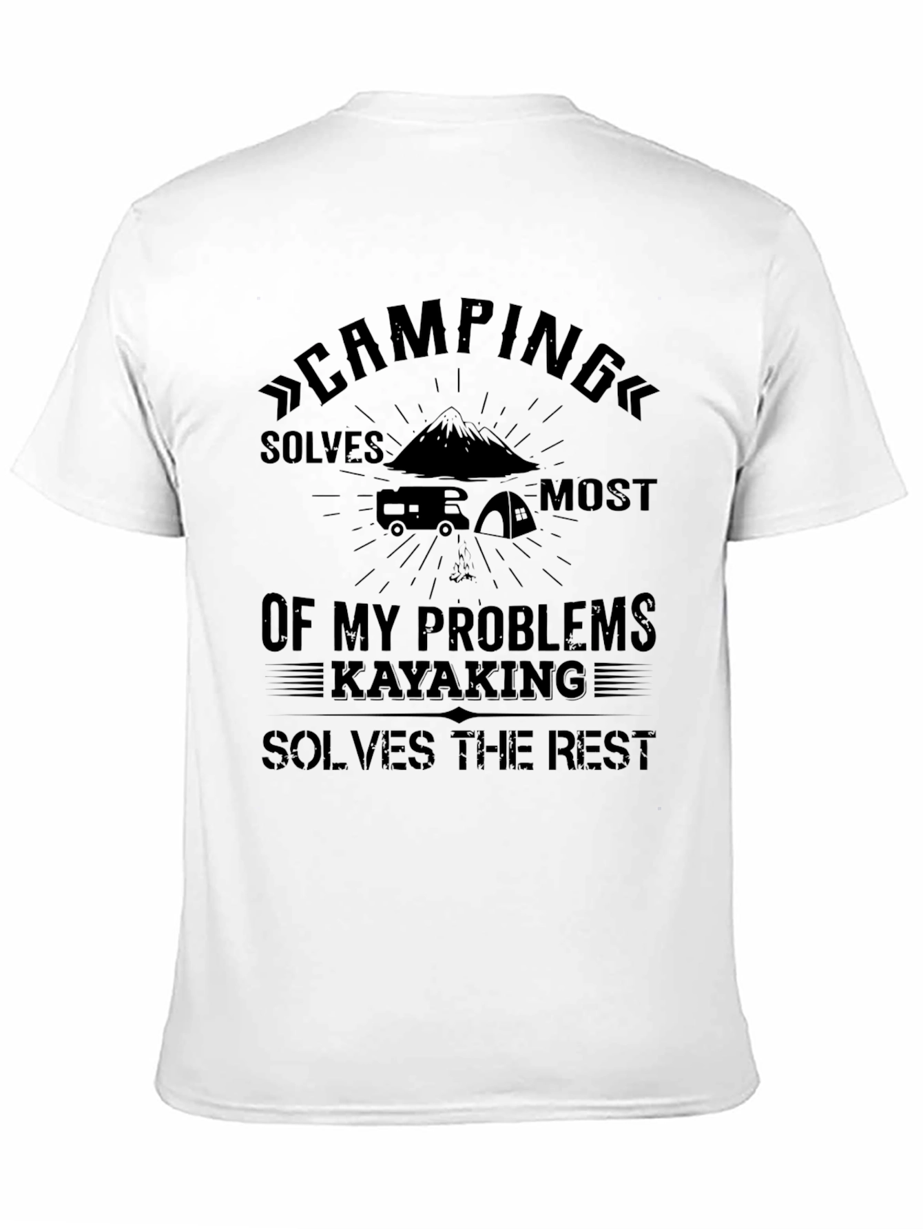 Black Camping and Kayaking T-Shirt view 11