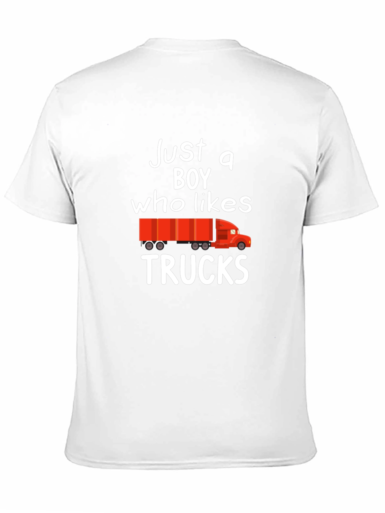 Black Just a Boy Who Likes Trucks Graphic Tee view 11