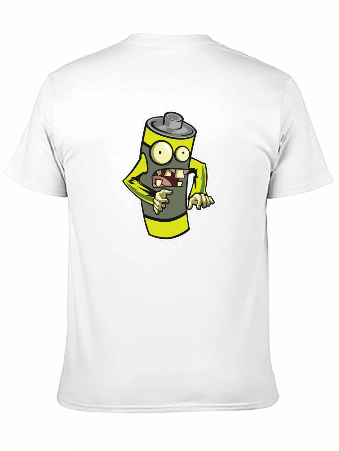 Black Zombie Battery Graphic Tee - Black Cotton Blend T-Shirt view 11