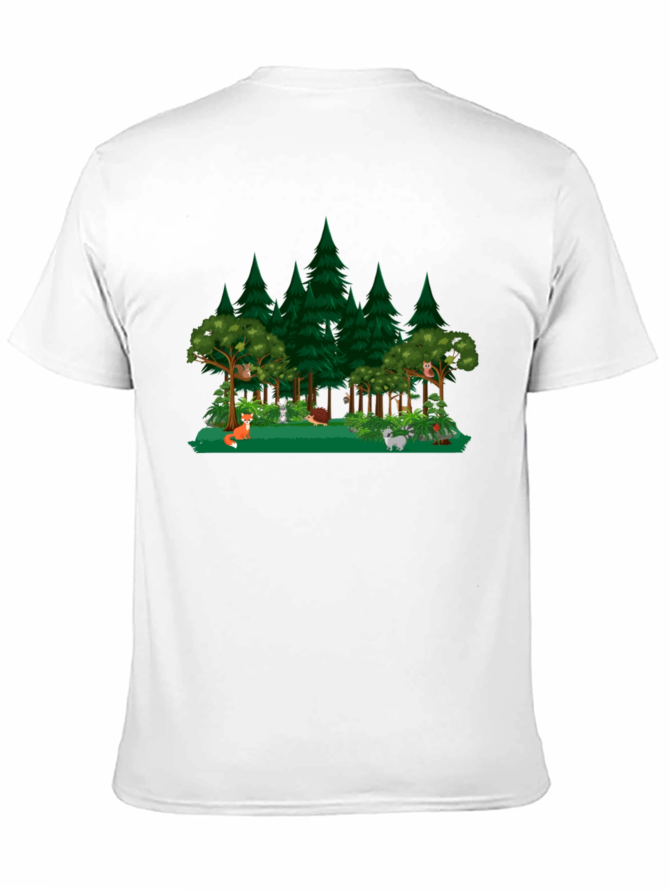 Black Forest Animals Graphic Black T-Shirt view 11