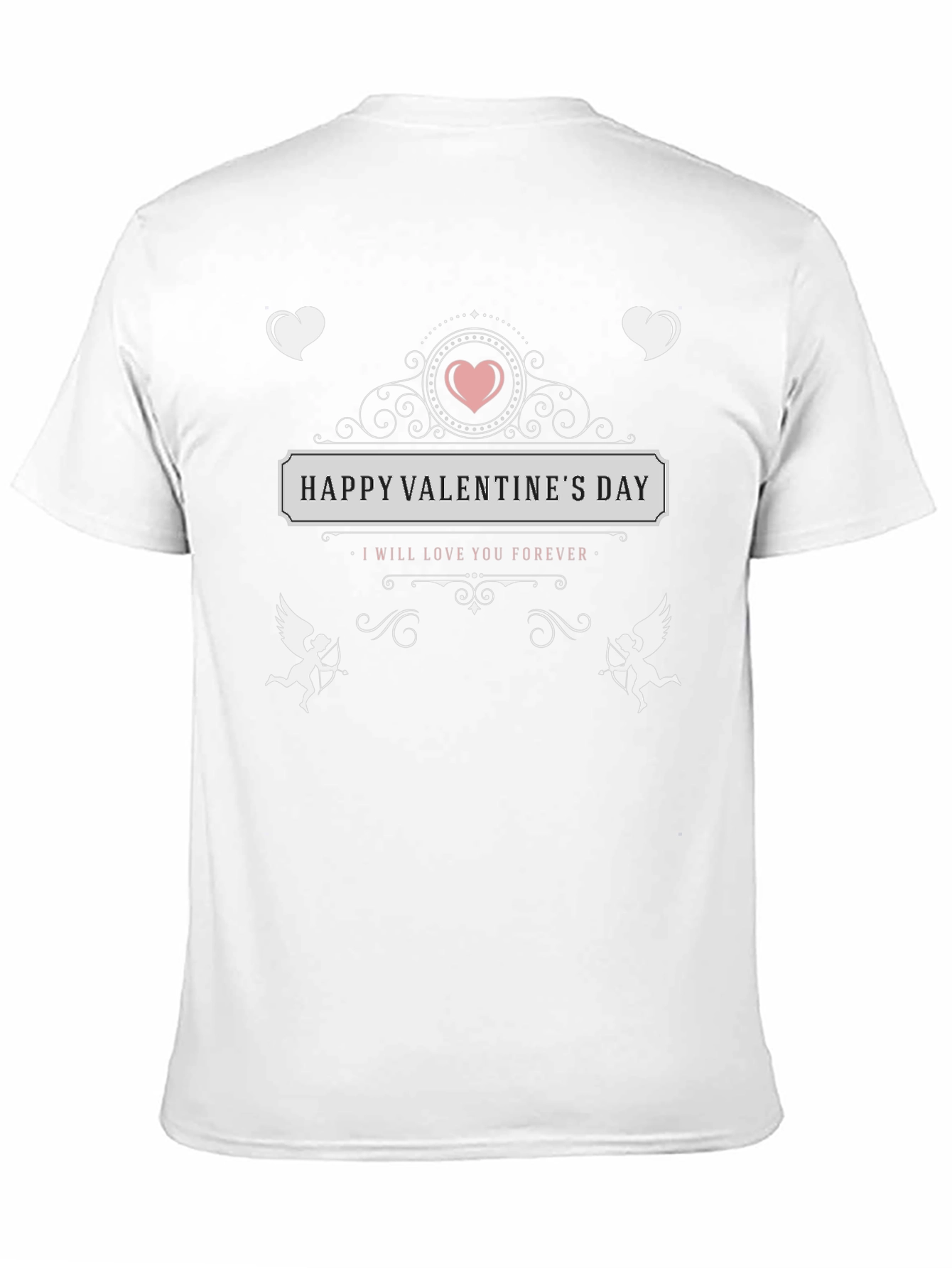 Black Happy Valentine's Day Graphic T-Shirt view 11