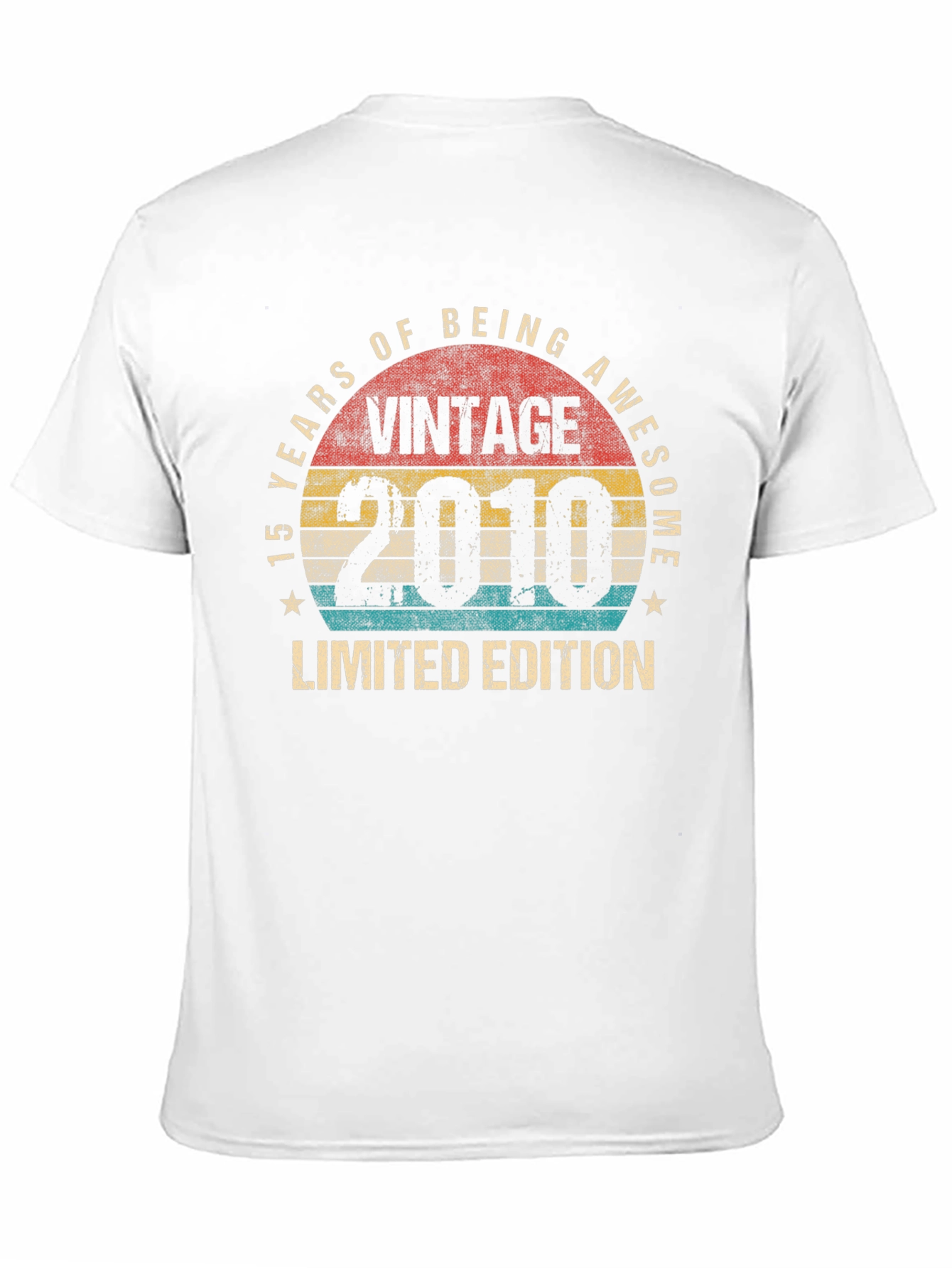 Black Vintage 2010 Limited Edition 15 Years of Being Awesome T-Shirt view 11