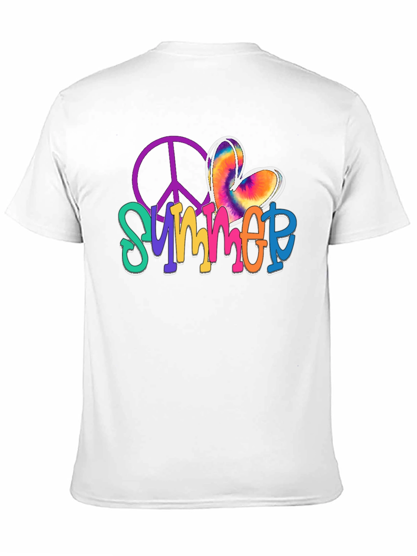 Black Summer Peace Sign Graphic Tee view 11