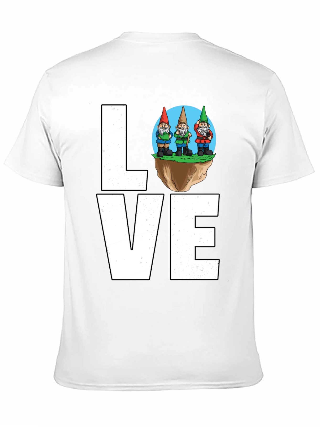 Black Gnome Love T-Shirt - Whimsical Garden Lover Tee view 11