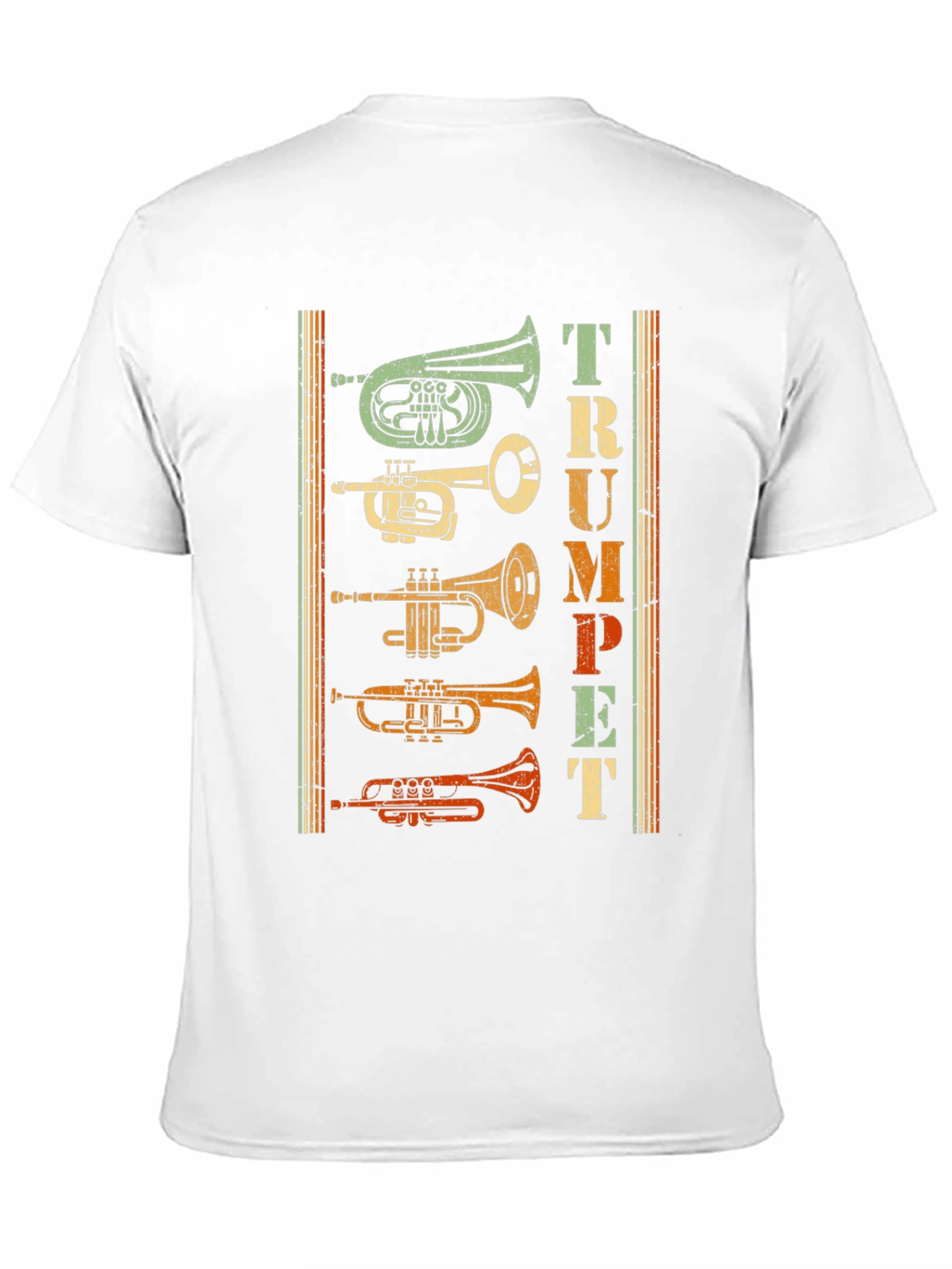 Black Vintage Trumpet T-Shirt - Musical Instrument Tee view 11