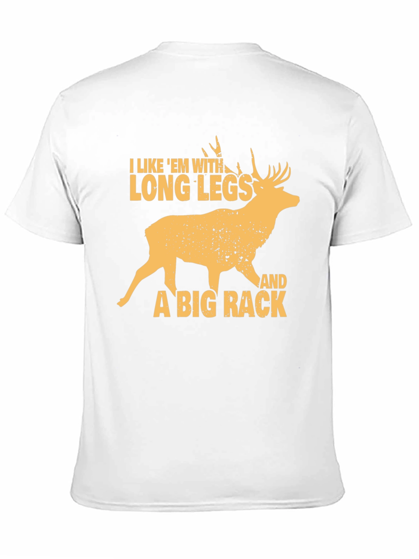 Black Funny Deer Hunter T-Shirt - Long Legs & Big Rack view 11