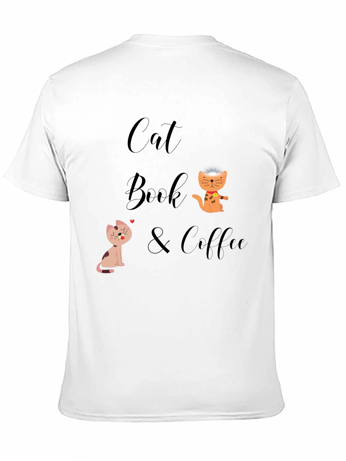 Black Cat Book & Coffee Graphic T-Shirt view 11