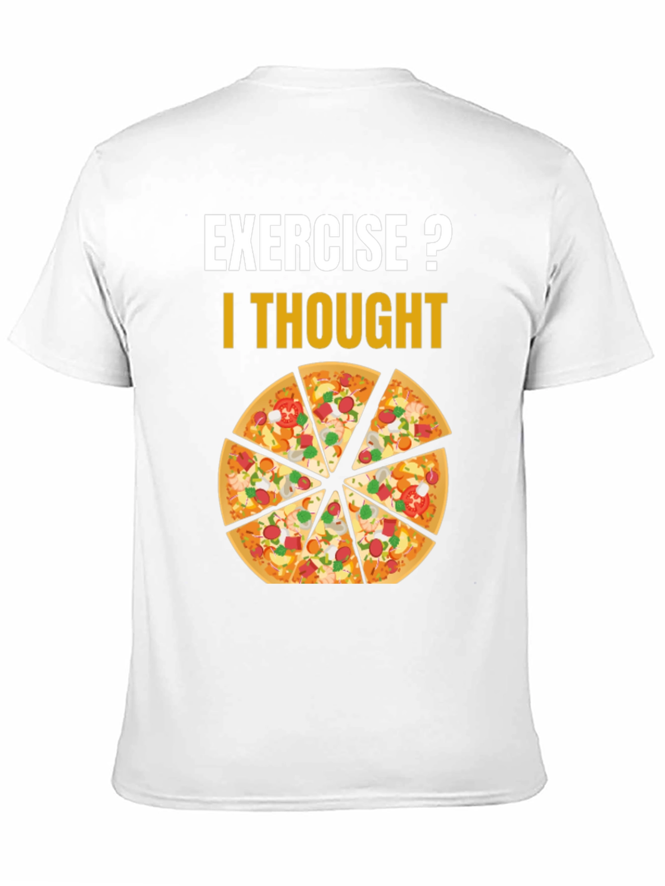 Black Pizza Exercise T-Shirt Funny Graphic Tee view 11