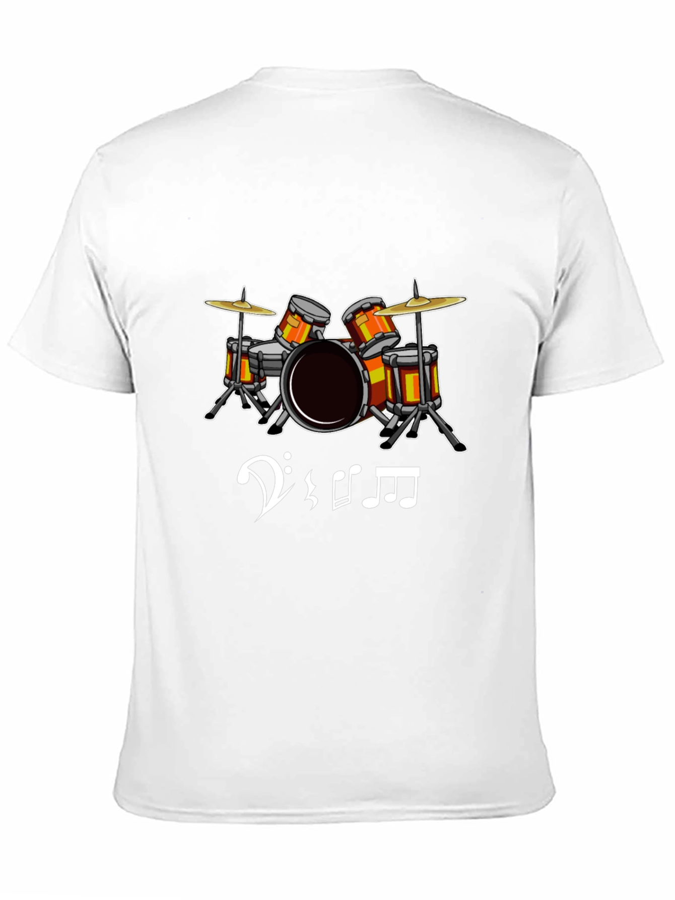 Black Drum Set Graphic Tee - Music Lover's T-Shirt view 11