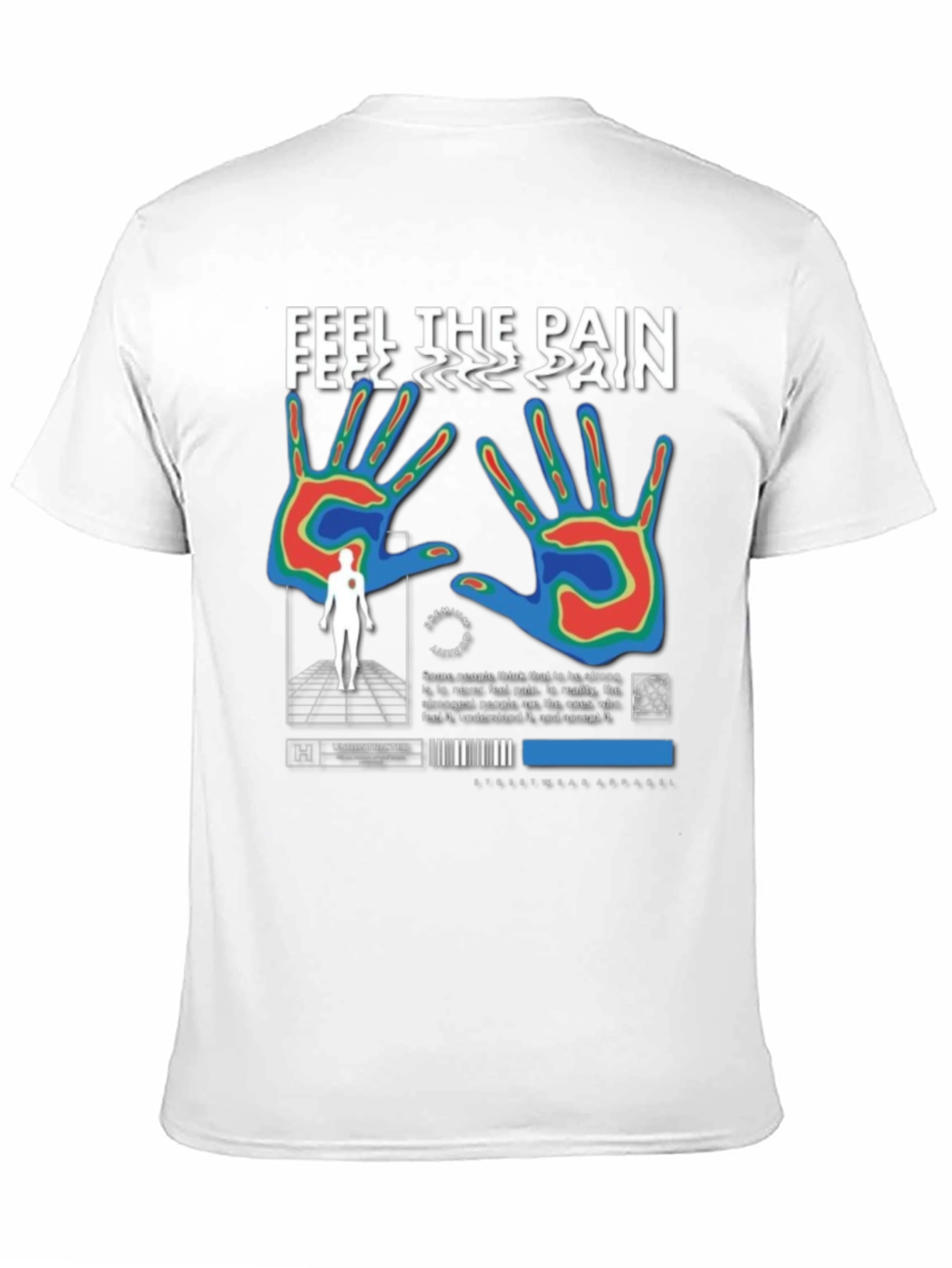 Black Feel The Pain Graphic T-Shirt view 11