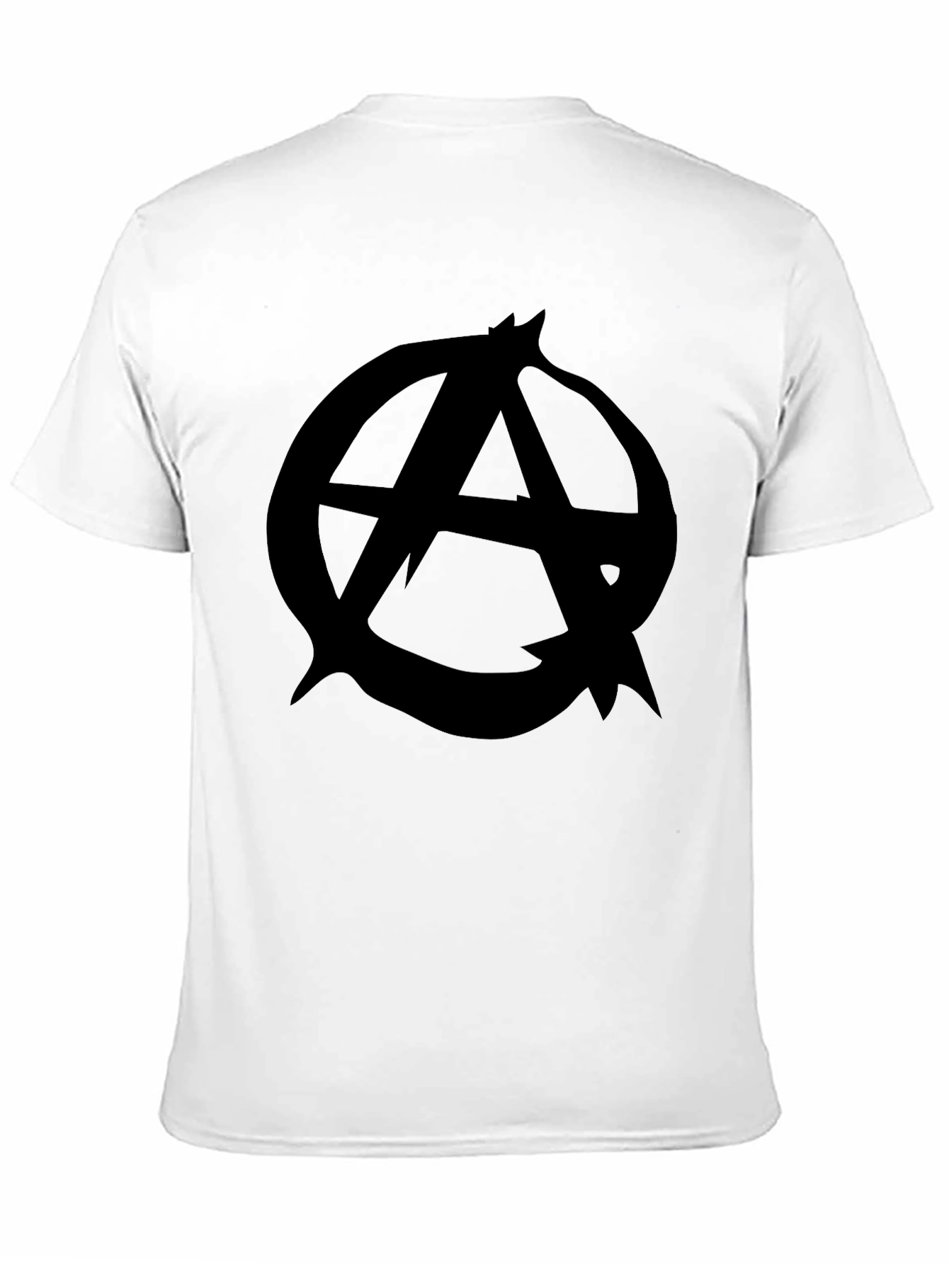 Black Anarchy Symbol Graphic Tee - Classic Black T-Shirt view 11