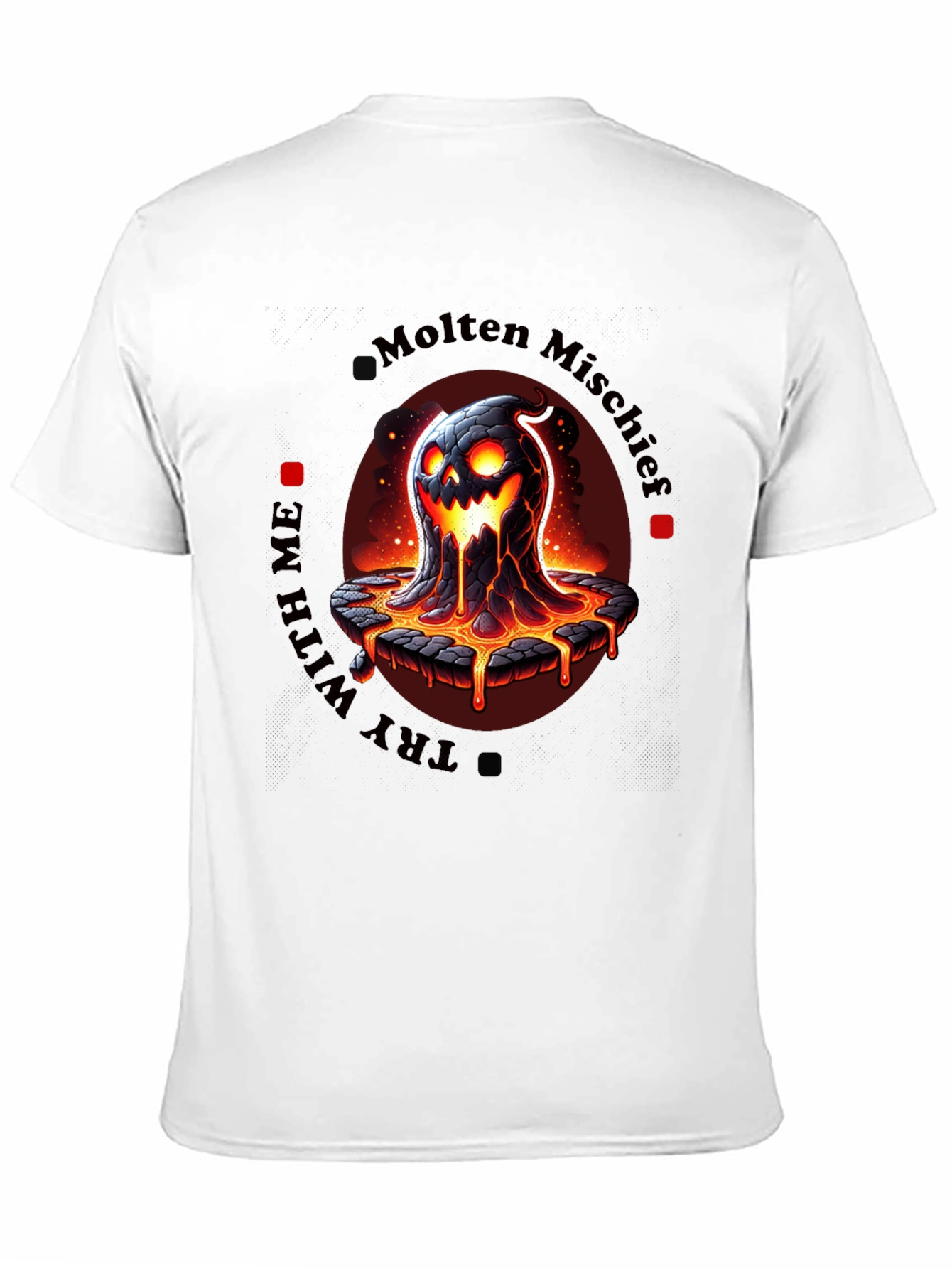 Black Molten Mischief Graphic T-Shirt - Lava Monster Design view 11