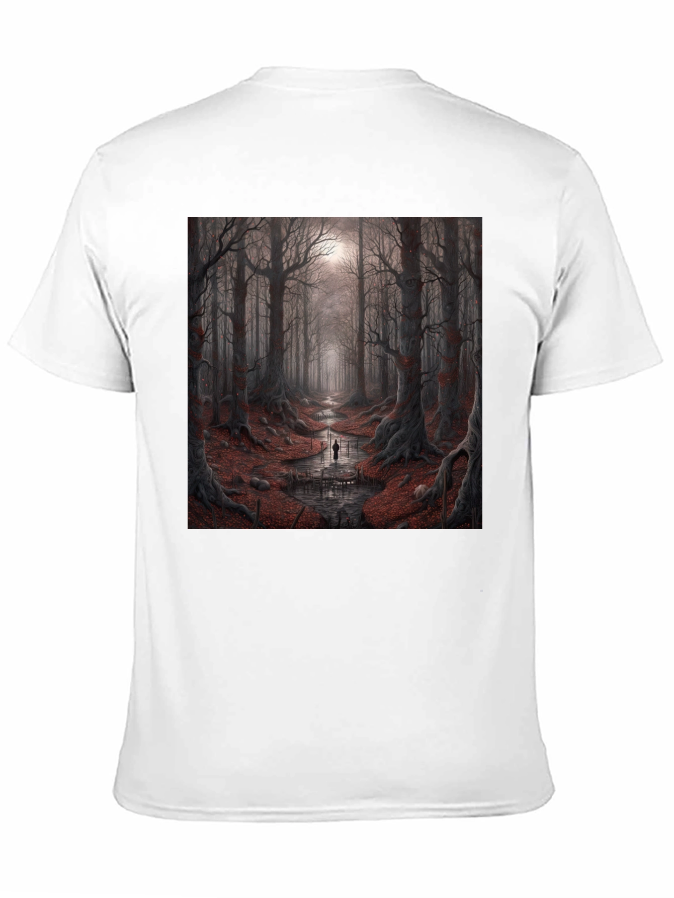 Black Mystic Forest Graphic Tee - Unique Design view 11