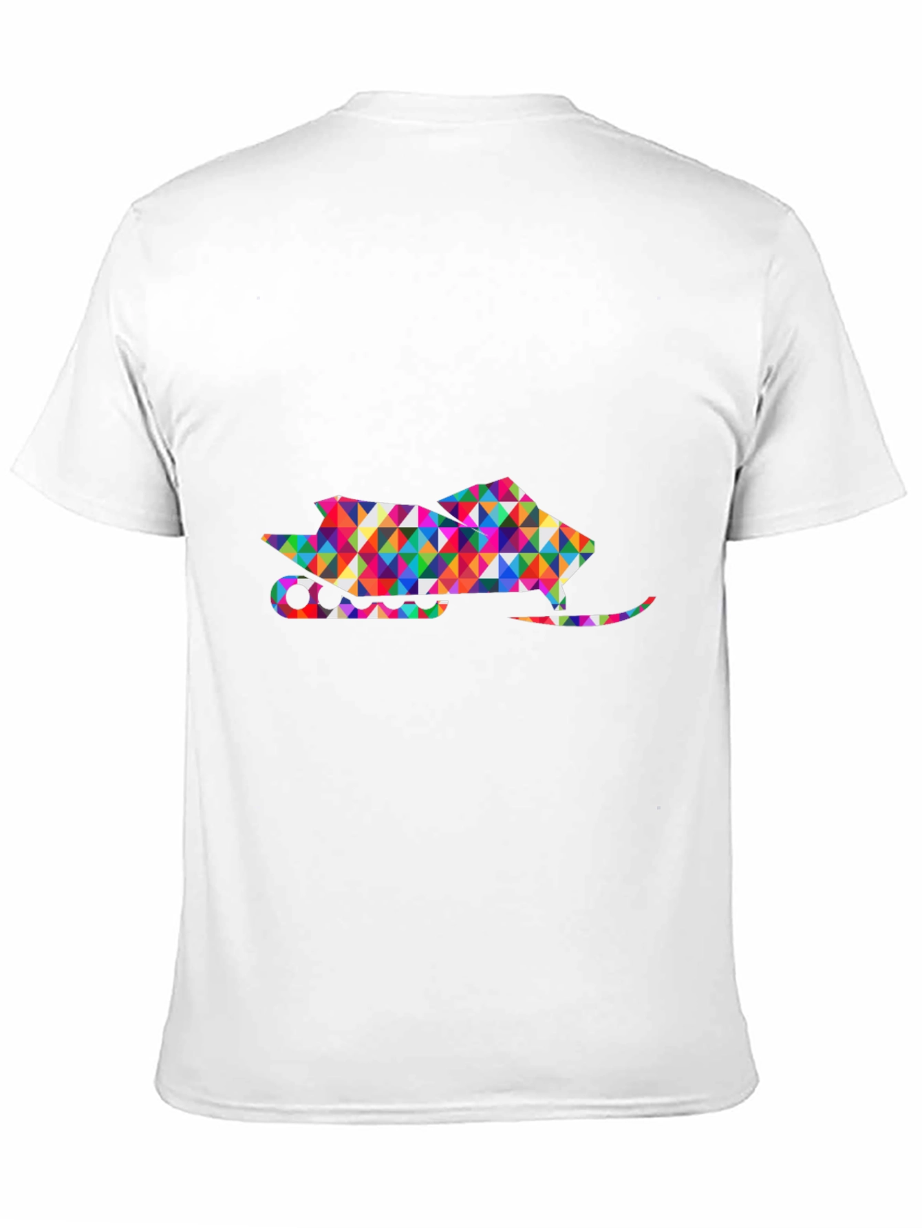 Black Geometric Snowmobile Graphic Tee - Black view 11