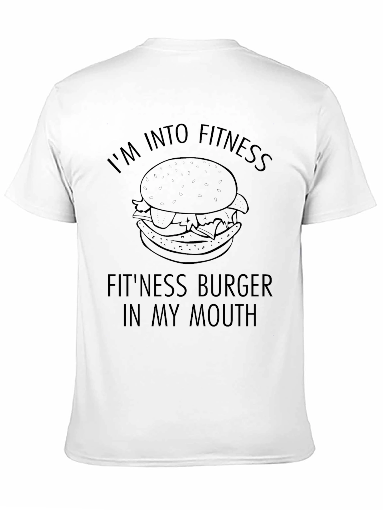 Black Fitness Burger Graphic Tee - Unisex view 11