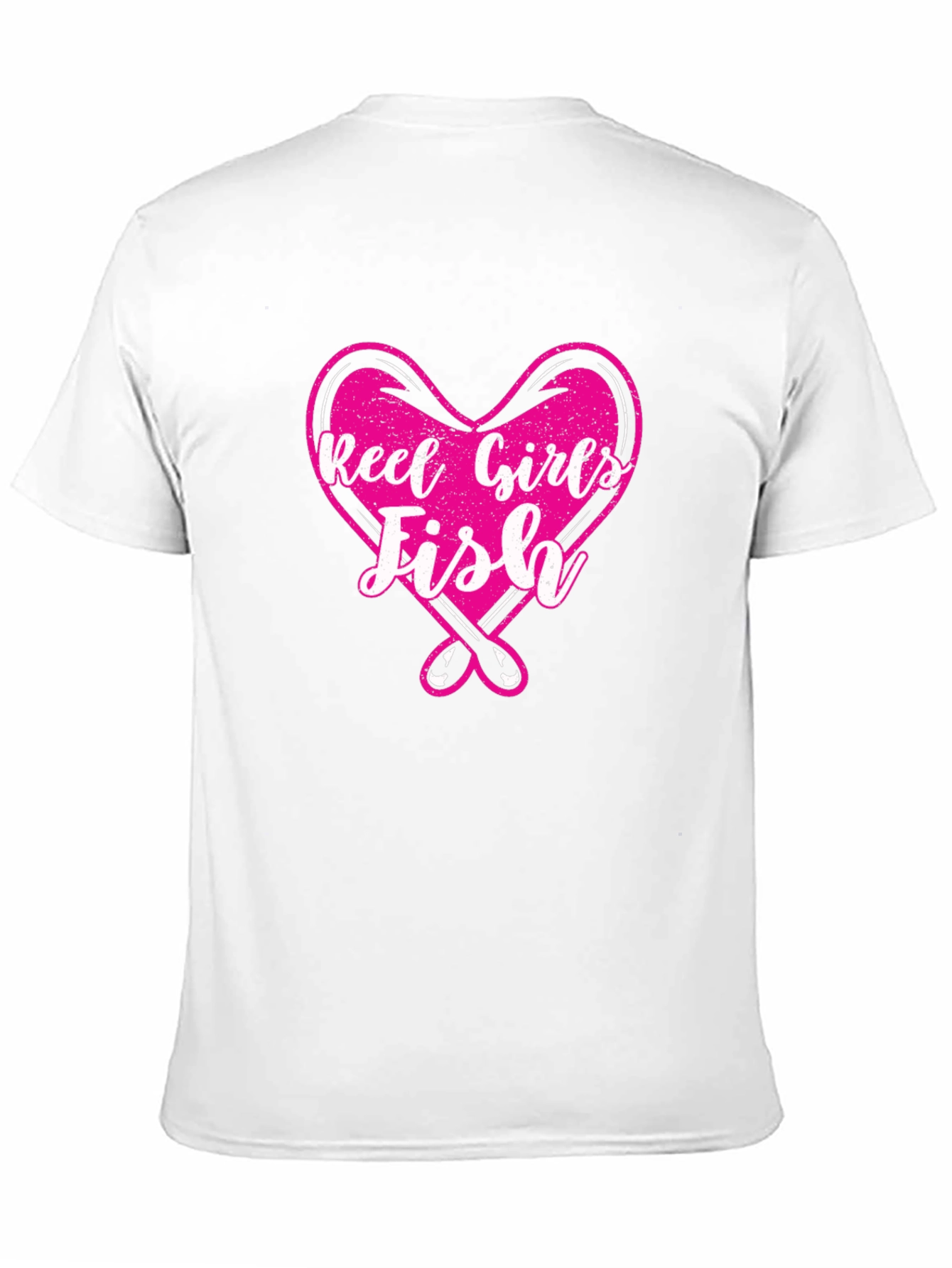 Black Reel Girls Fish Heart Graphic T-Shirt view 11