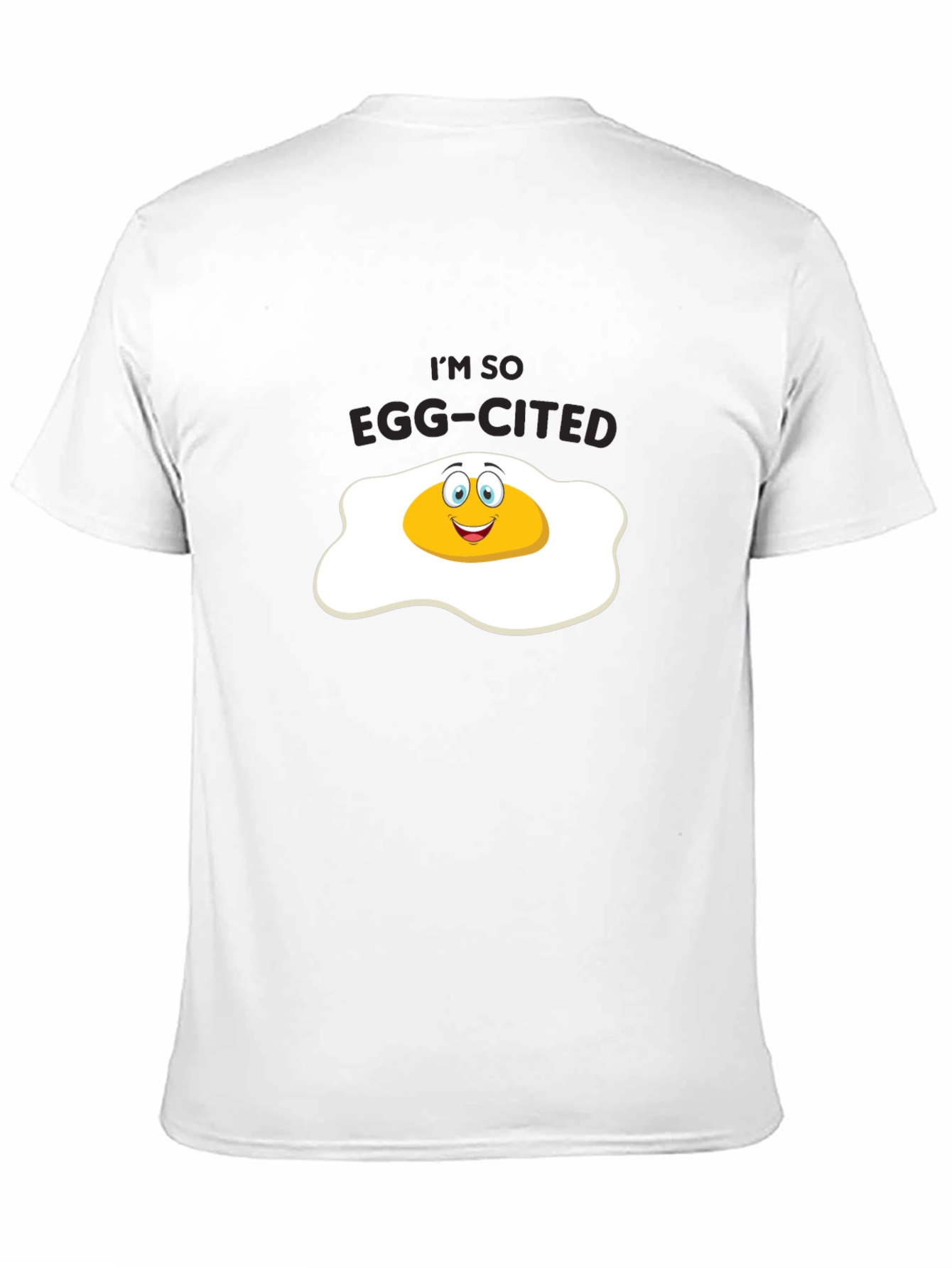Black Funny Egg-Cited T-Shirt view 11
