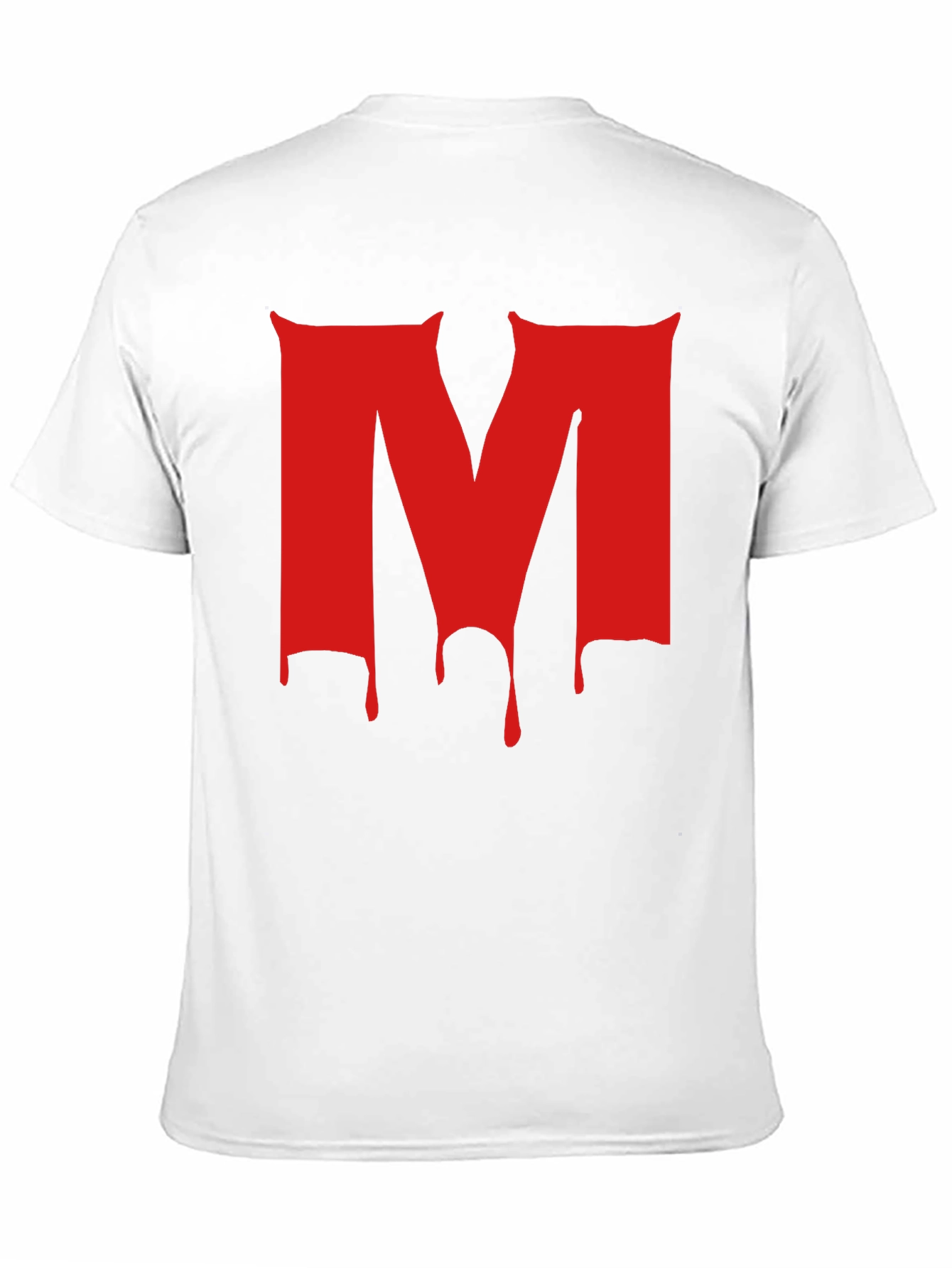 Black Red Dripping M Letter Black T-Shirt view 11