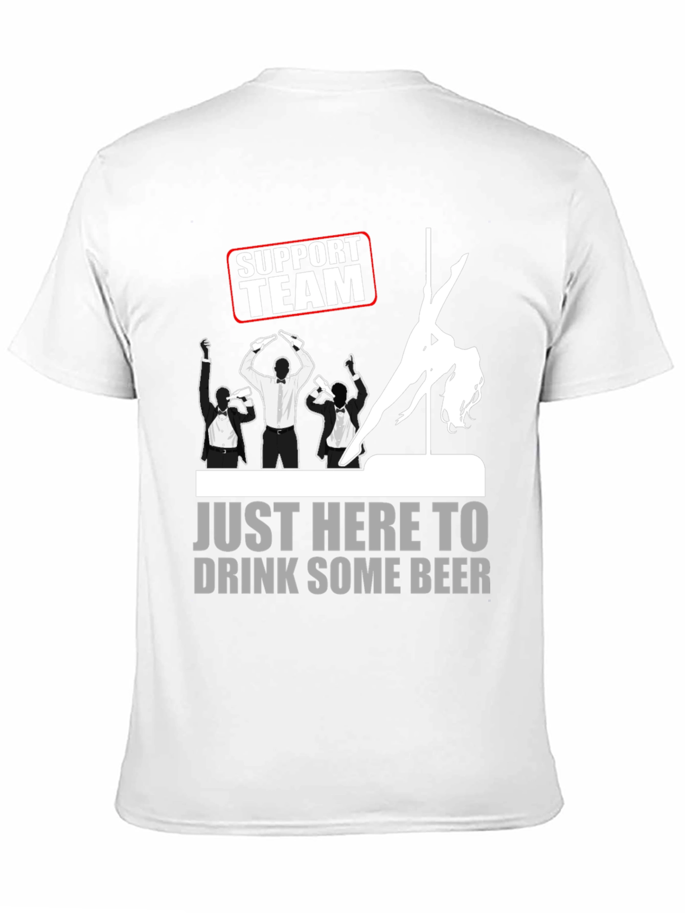 Black Support Team Drink Beer Graphic T-Shirt view 11