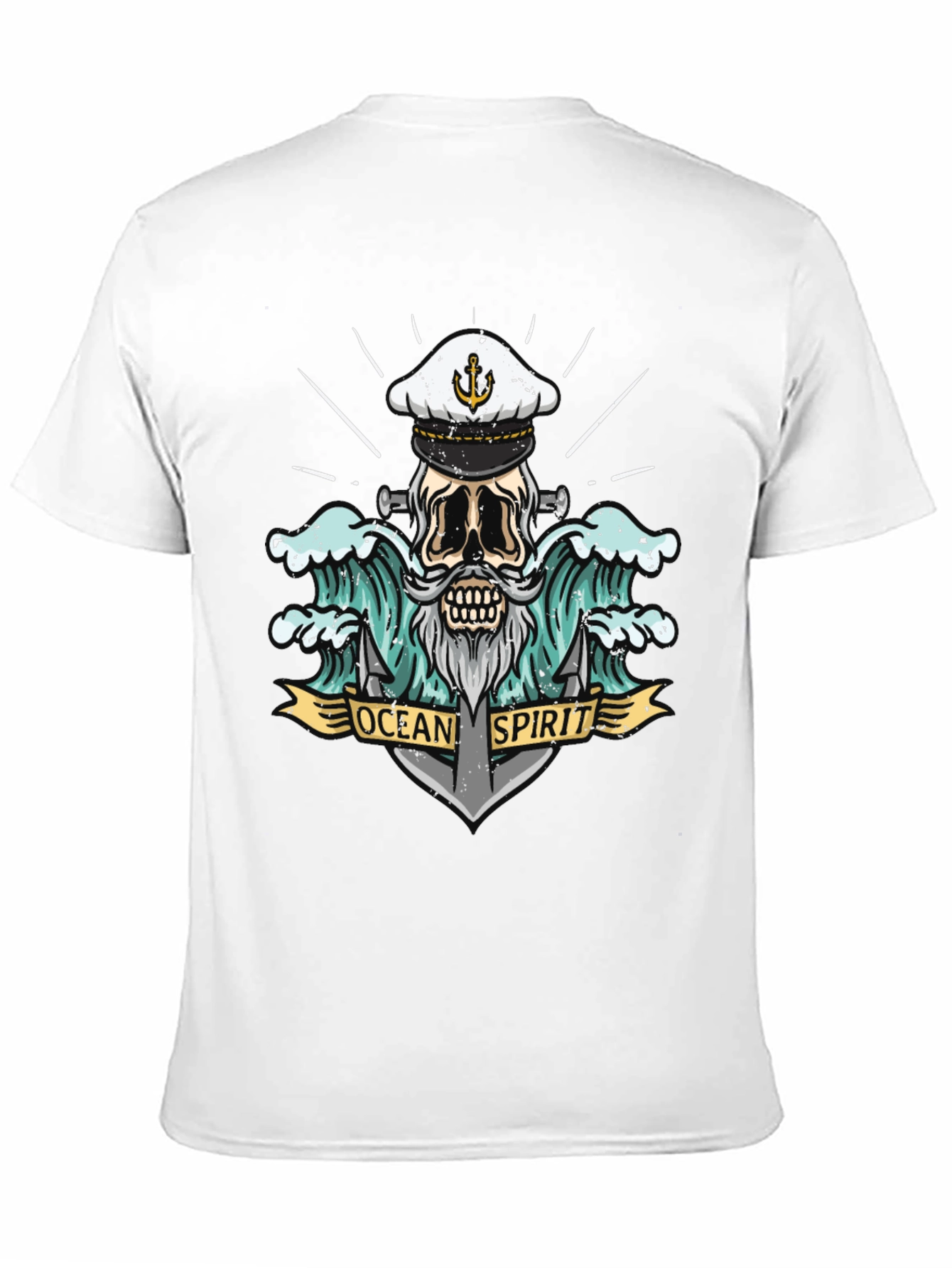 Black Ocean Spirit Graphic Tee - Pirate Skull Anchor view 11
