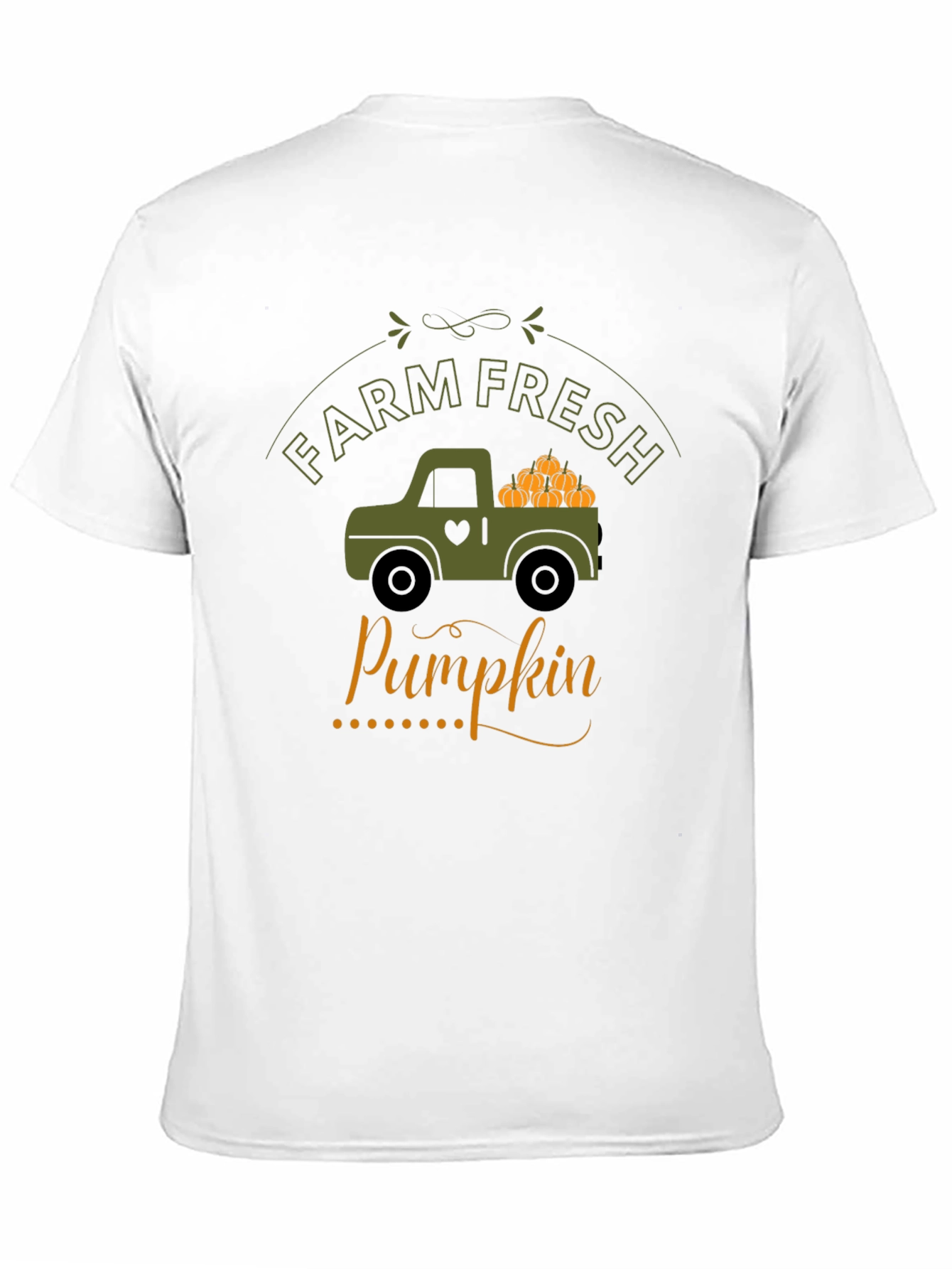 Black Farm Fresh Pumpkin Truck T-Shirt - Fall Harvest Tee view 11